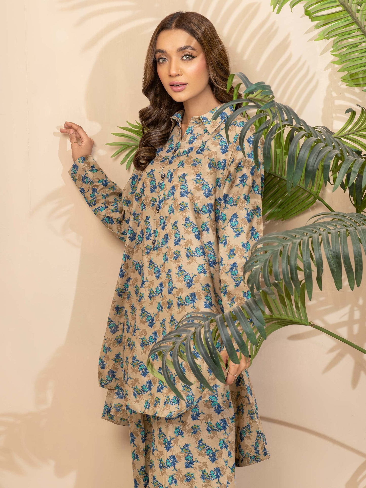 Khaddar Shirt -Printed (Unstitched)