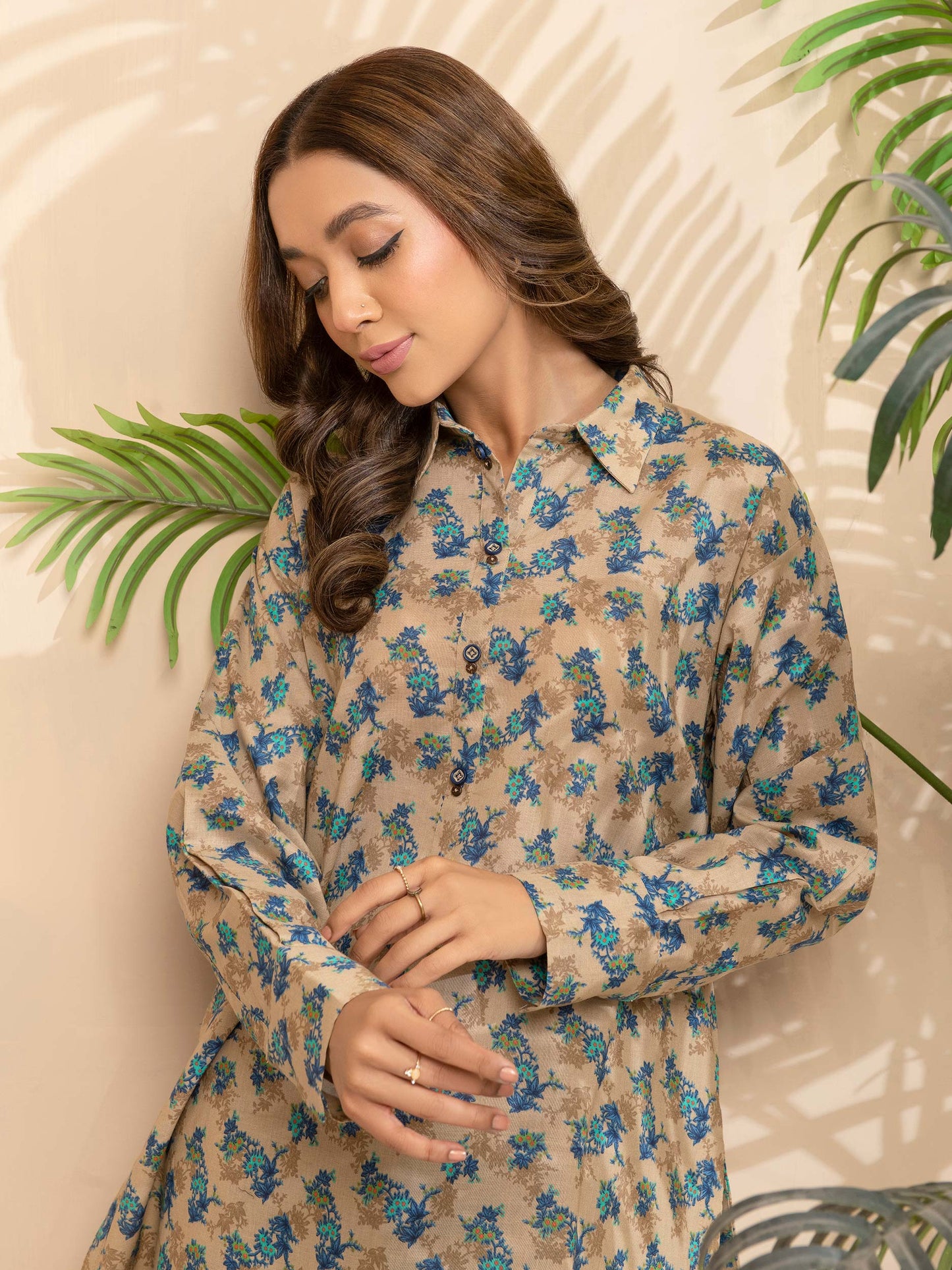 Khaddar Shirt -Printed (Unstitched)