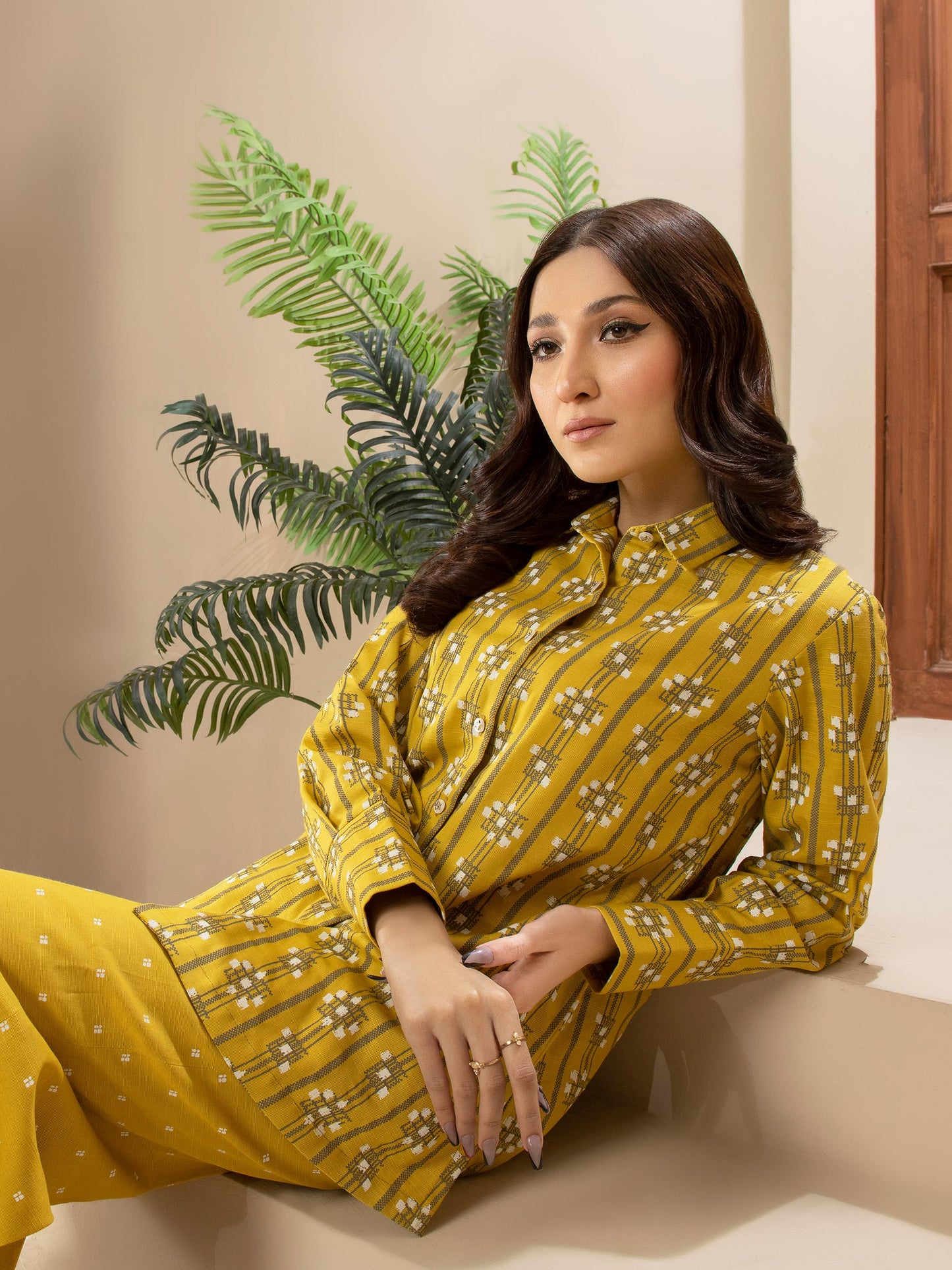 2 Piece Slub Khaddar Suit-Printed (Unstitched)