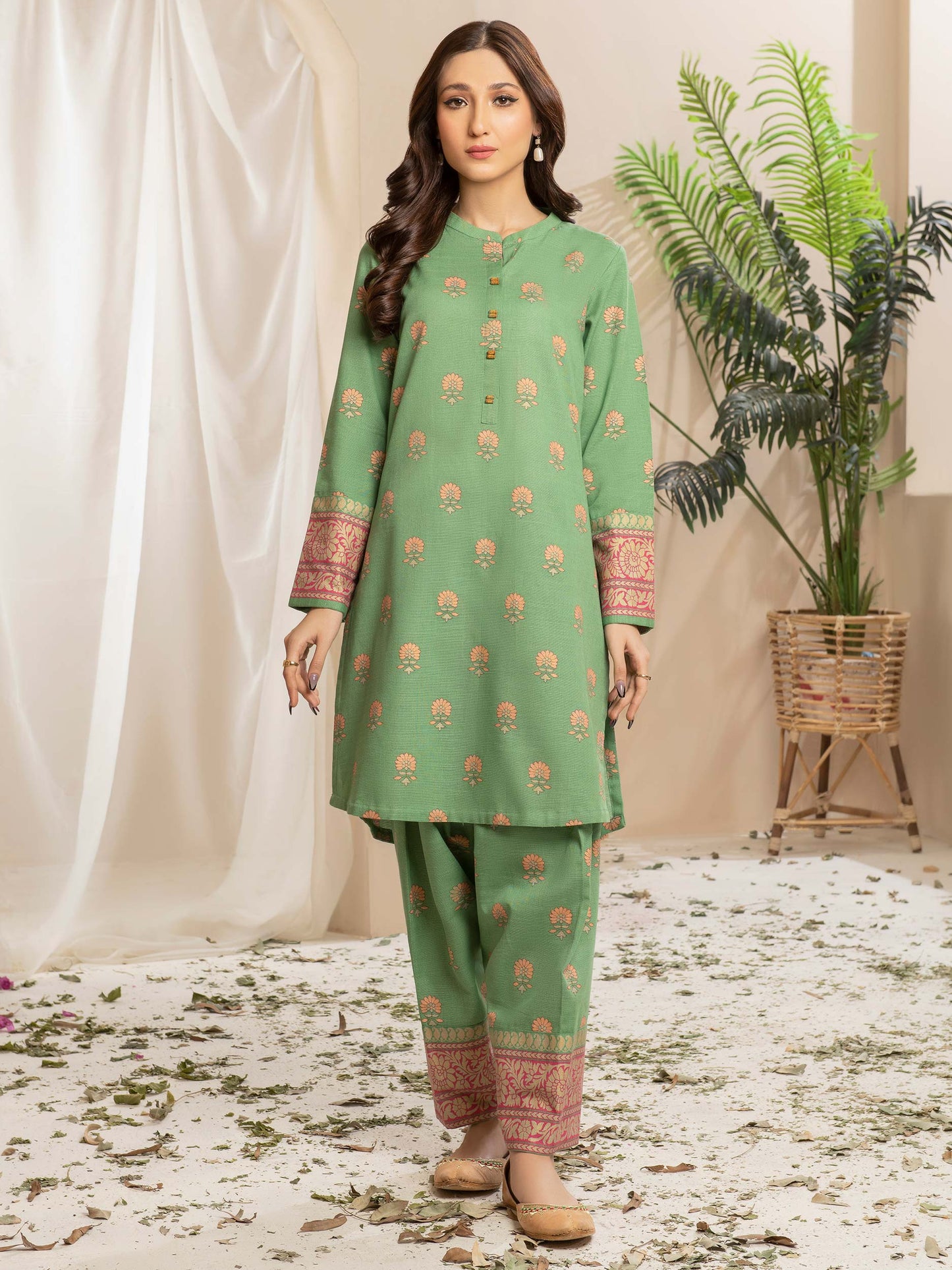 Khaddar Shirt-Paste Print(Unstitched)
