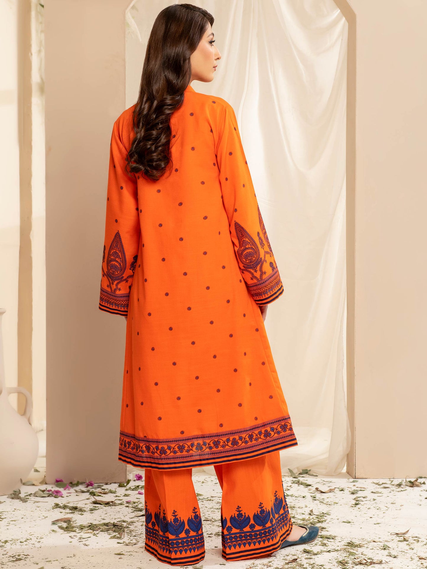 2 Piece Khaddar Suit-Paste Print (Unstitched)