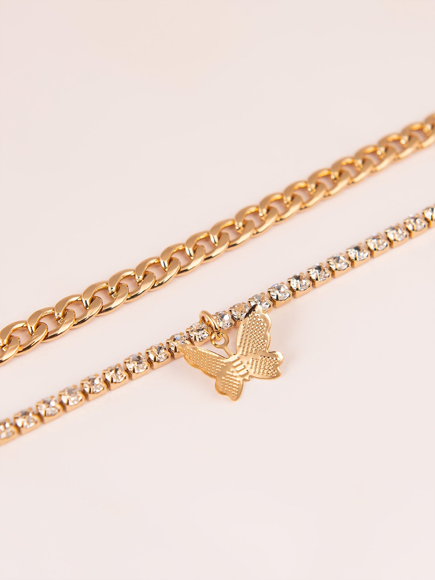 Metallic Anklet Set