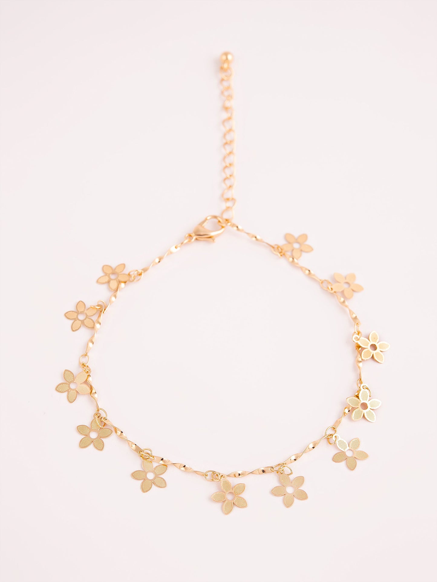 Floral Charm Anklet
