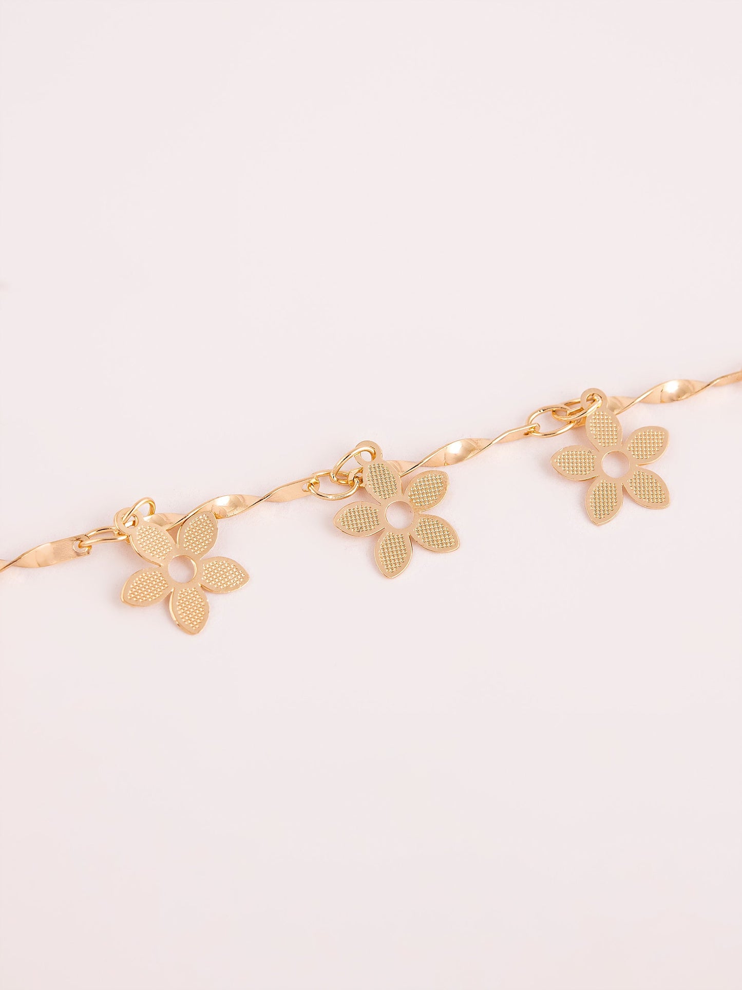 Floral Charm Anklet