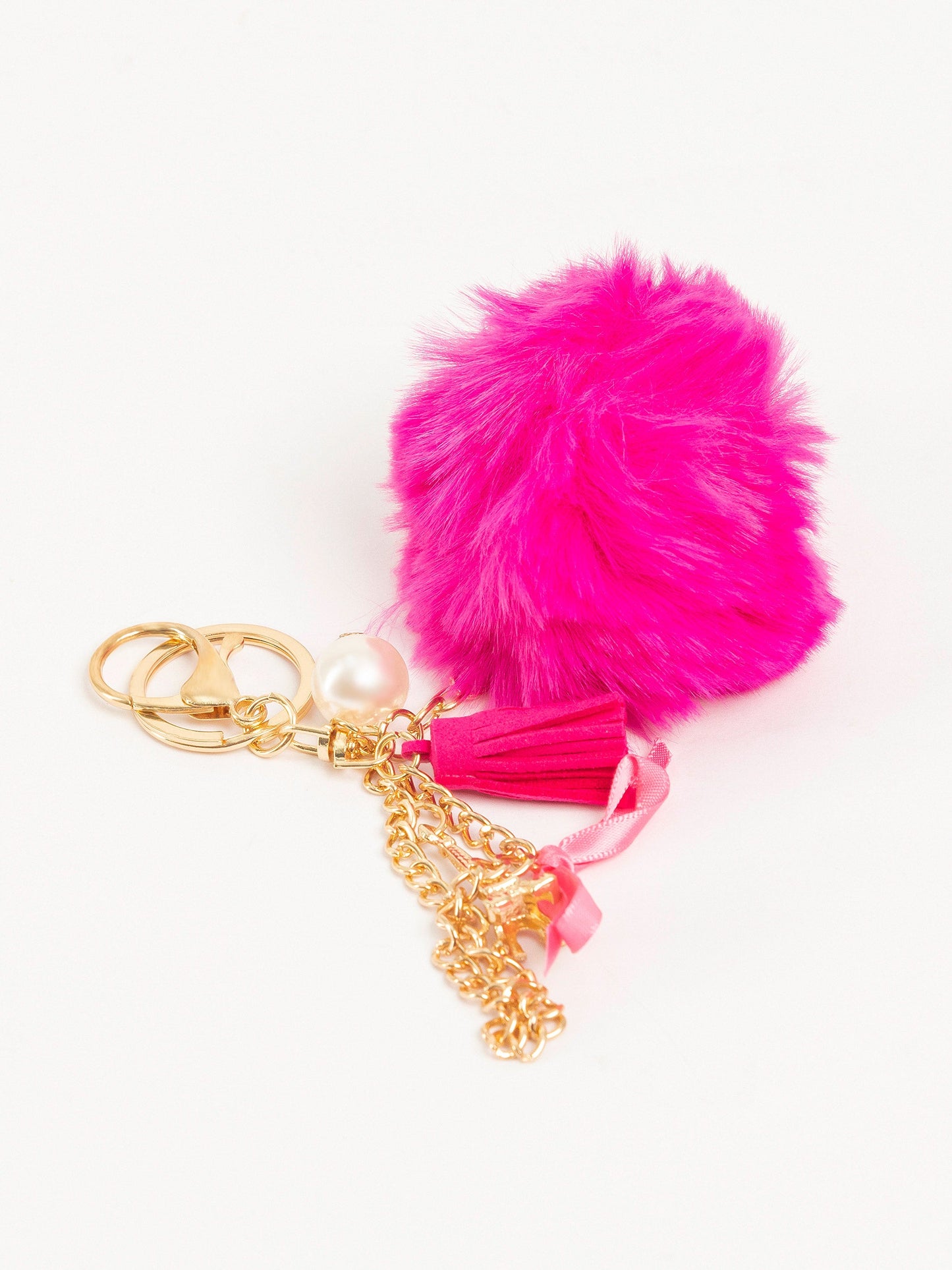 Fur Pompom Keychain