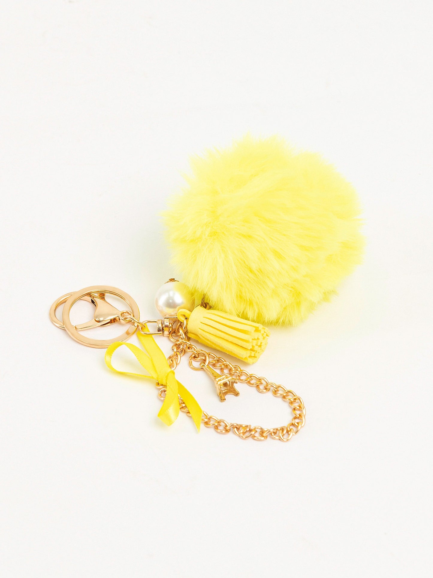 Fur Pompom Keychain