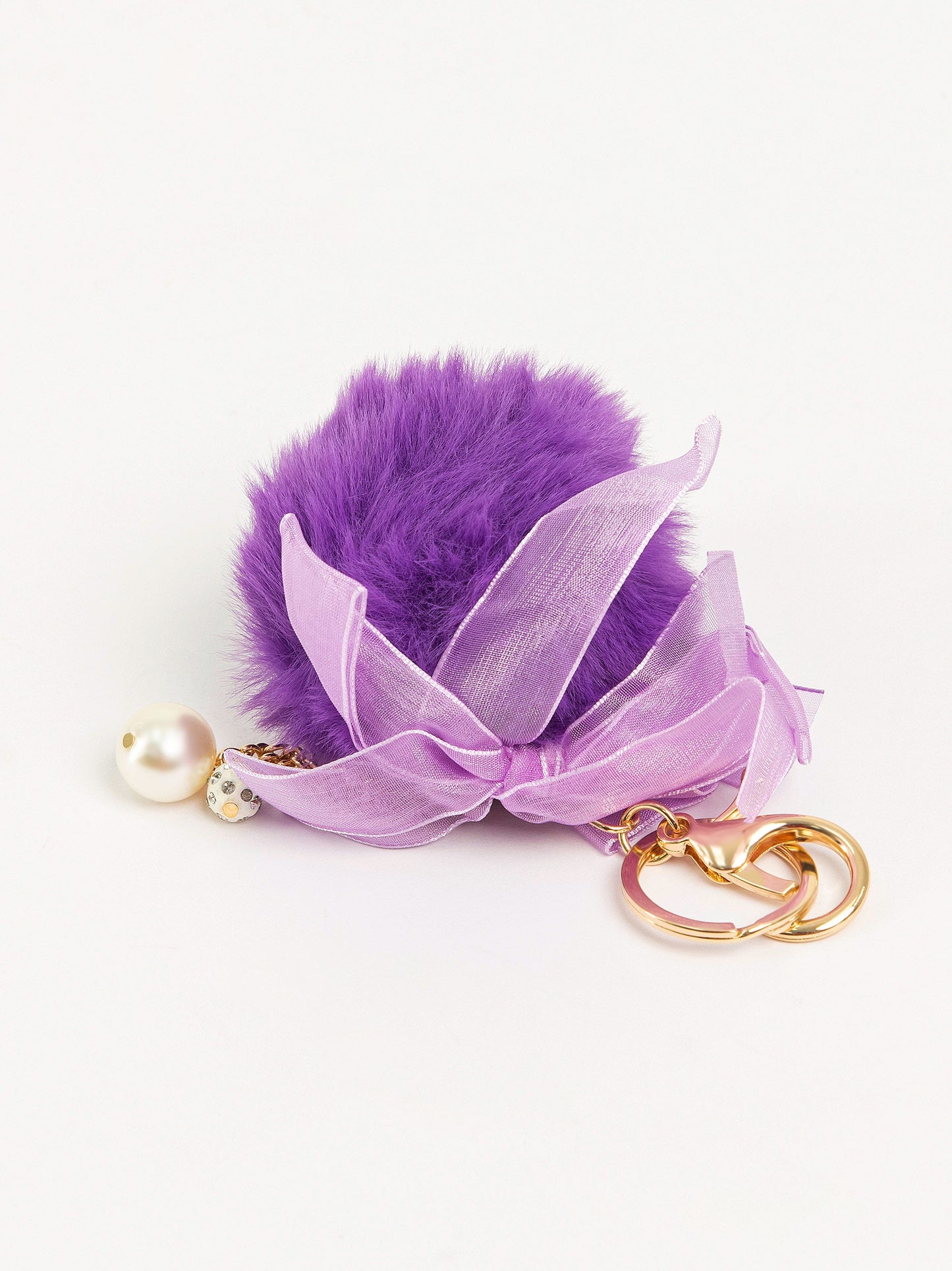 Embellished Pom Pom Key Chain