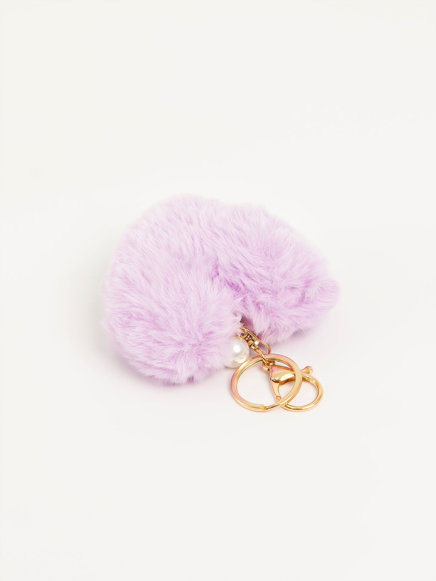 Heart-Shape Pompom Keychain