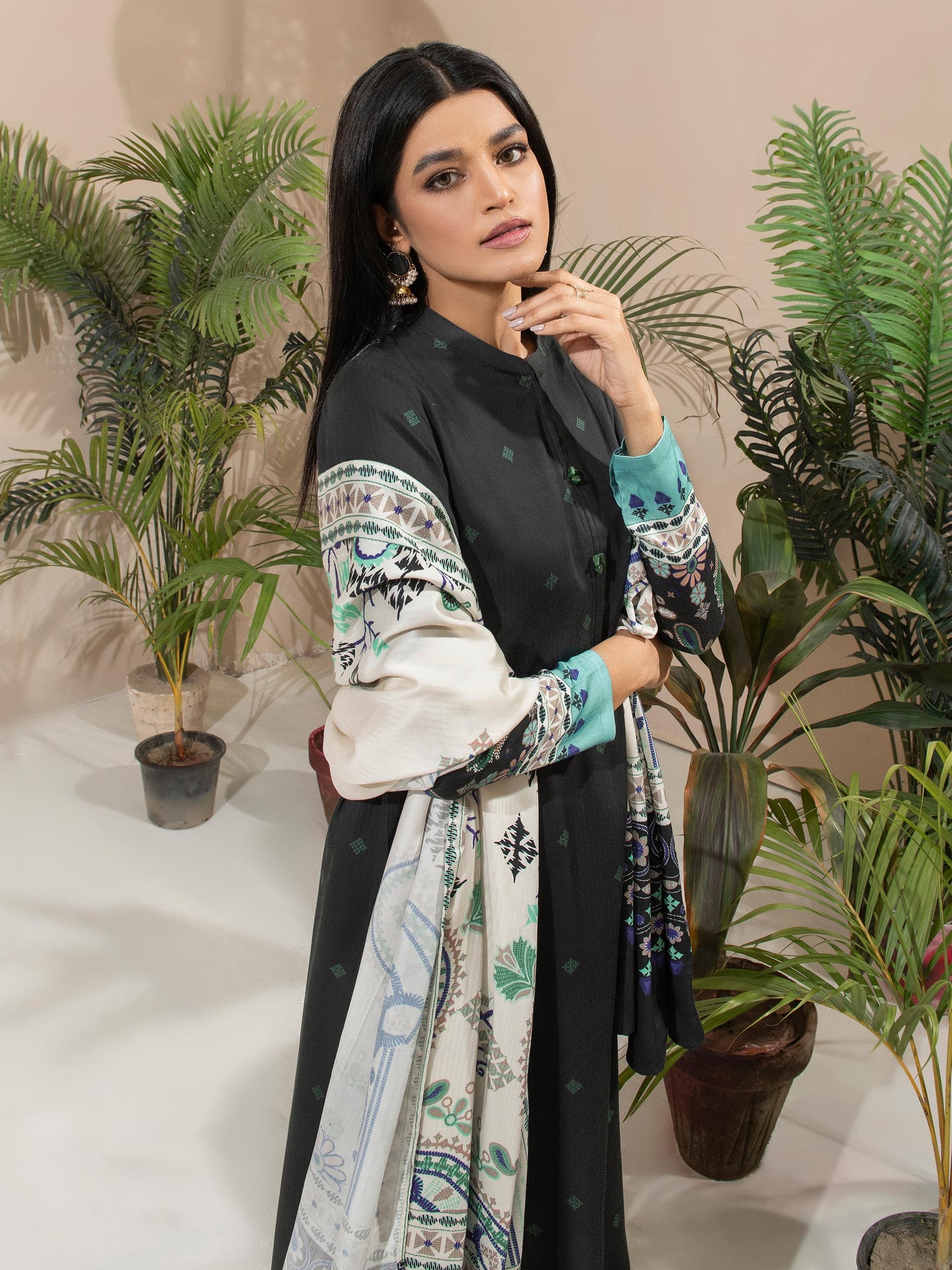 2 Piece Linen Suit-Printed (Unstitched)