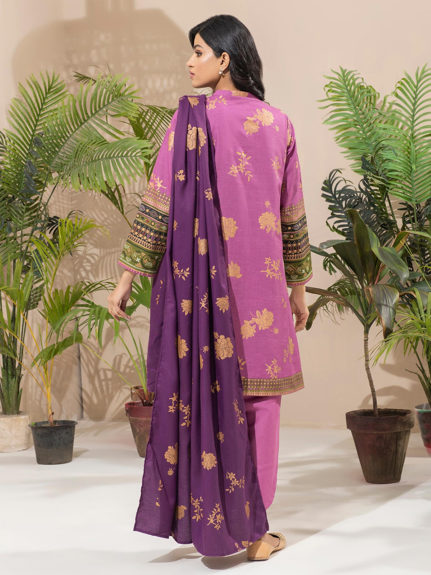 3 Piece Khaddar Suit-Pasted (Unstitched)