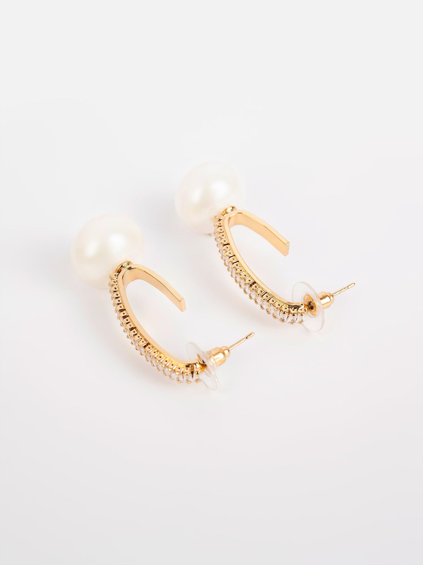 Embellished Pearl Earrings