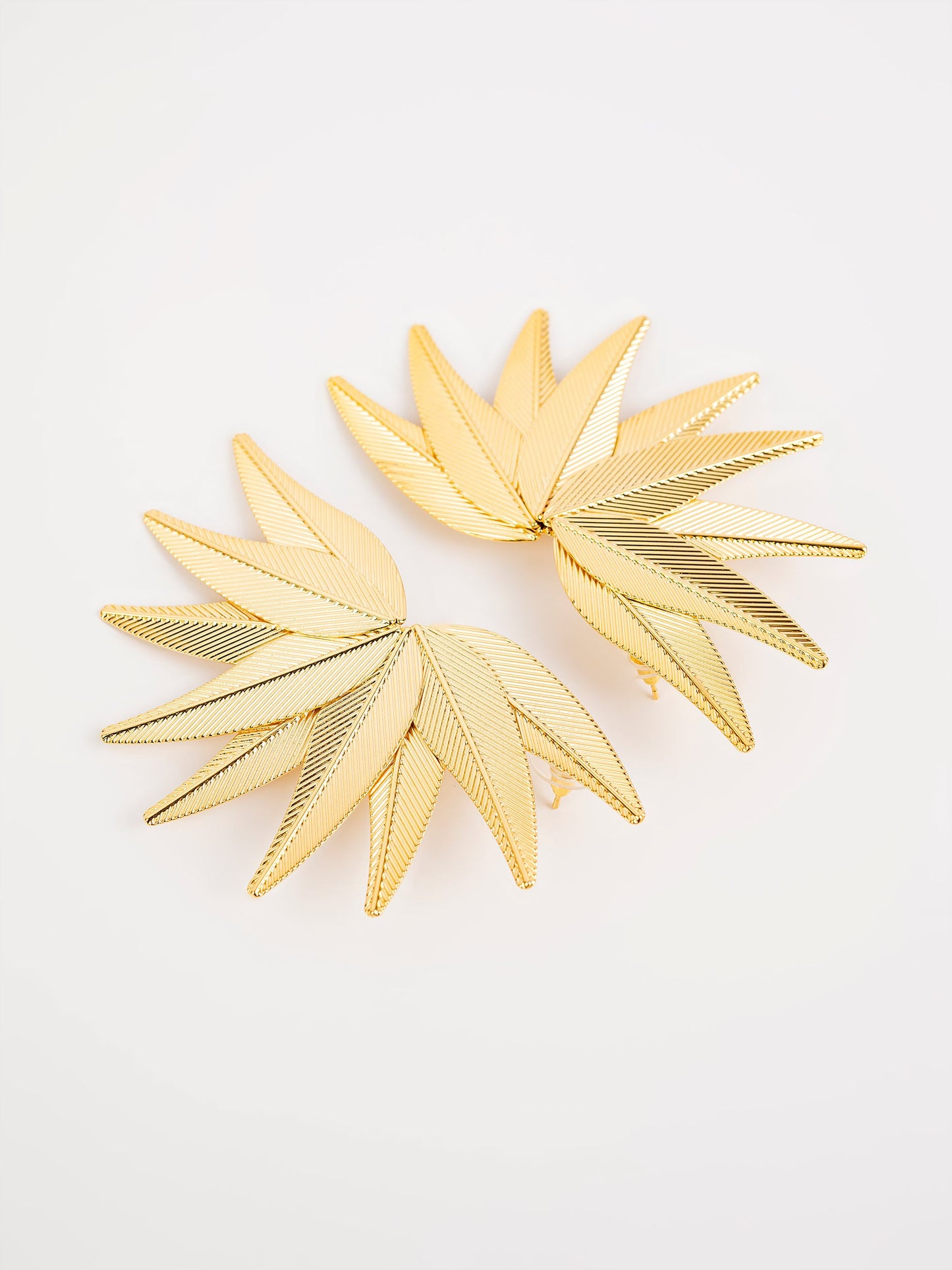 Textured Leaf Earrings