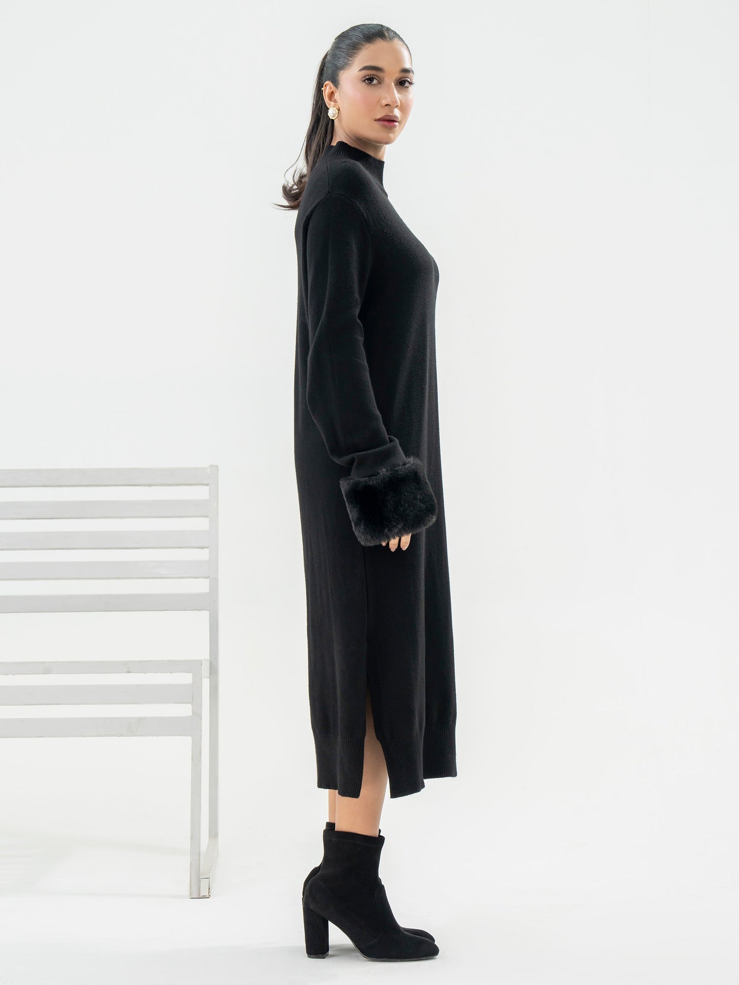 Dyed Woolen Dress