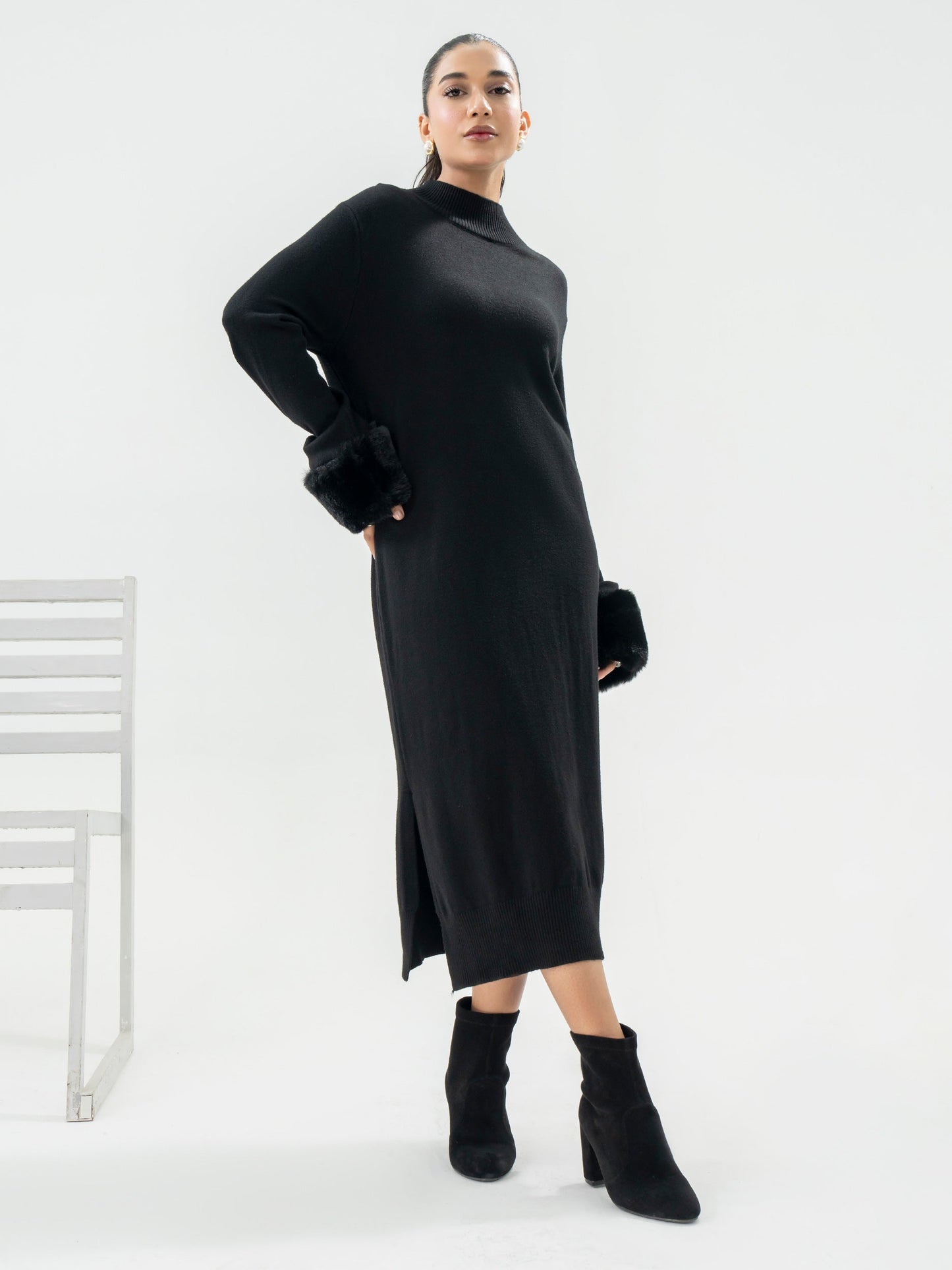 Dyed Woolen Dress