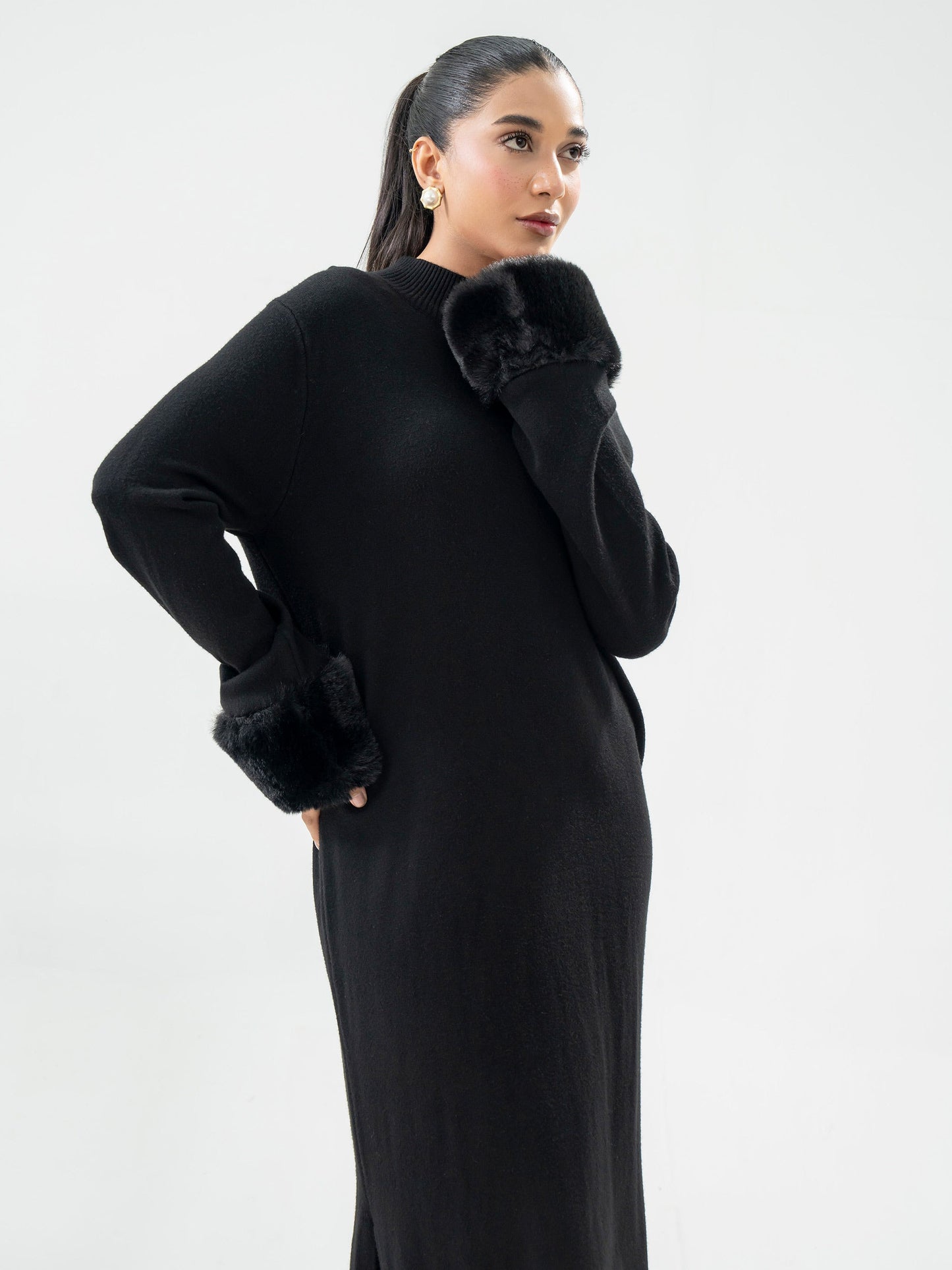 Dyed Woolen Dress