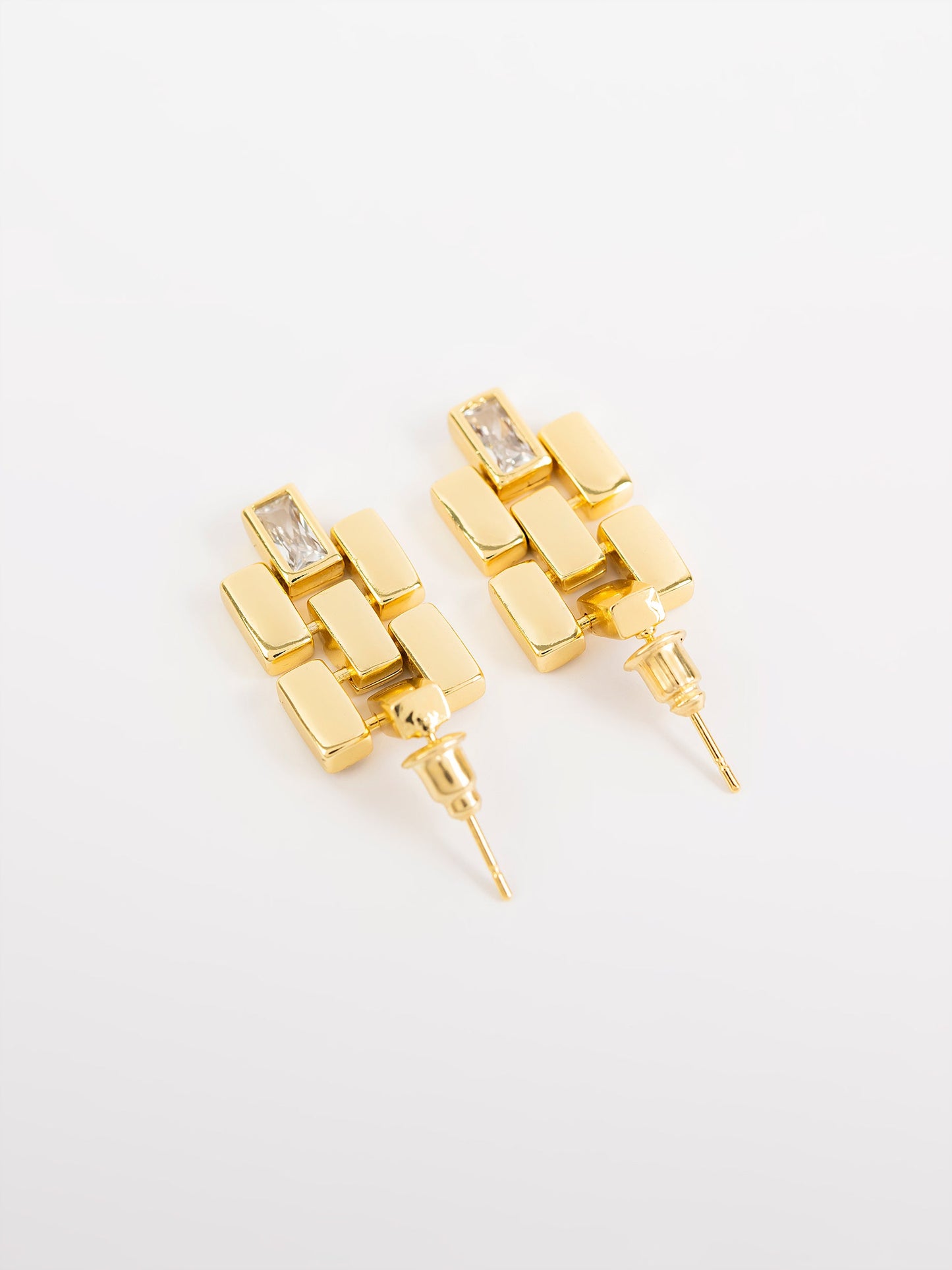 Brick Patterned Earrings