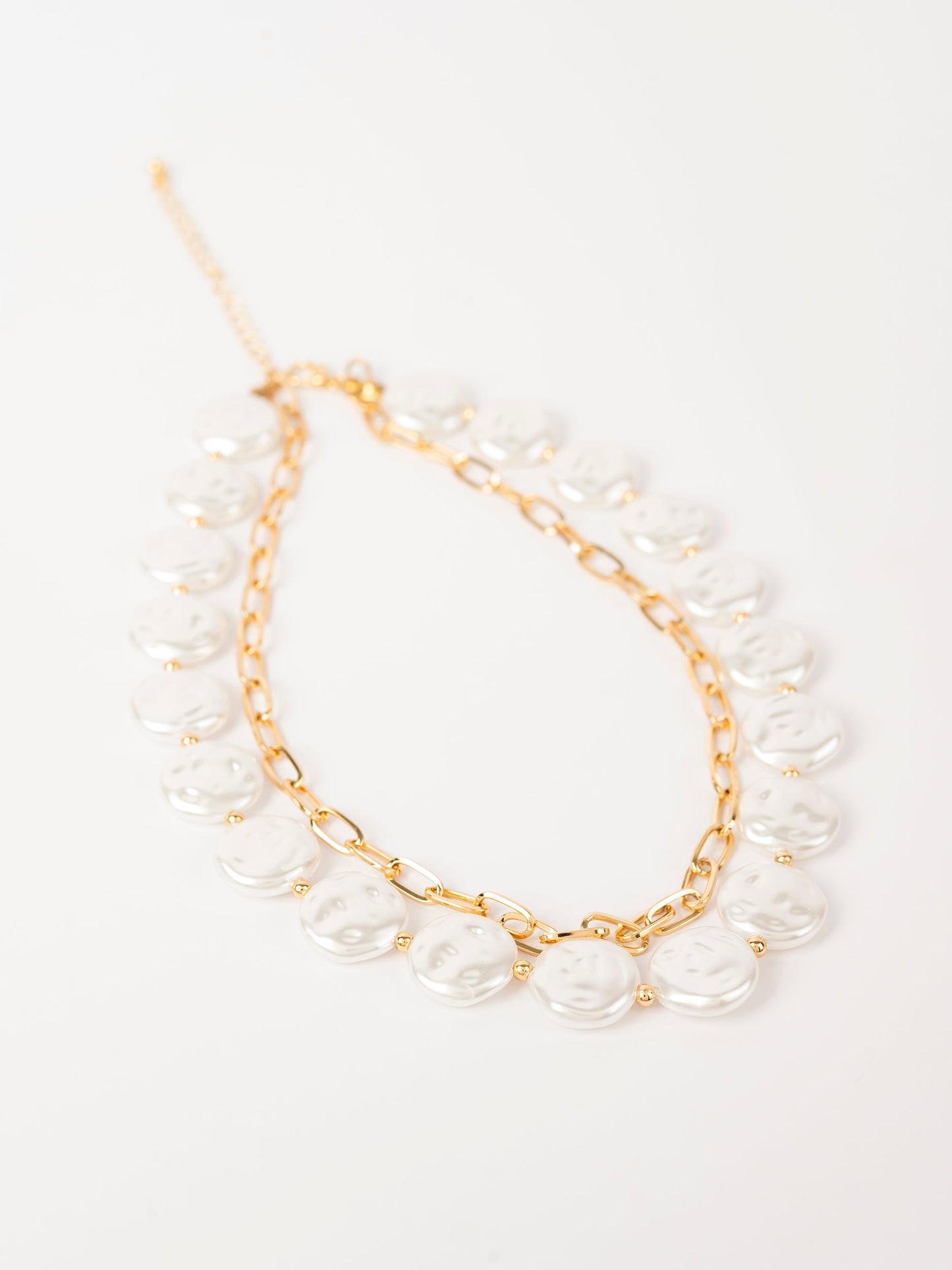 Hanging Pearl Charm Necklace