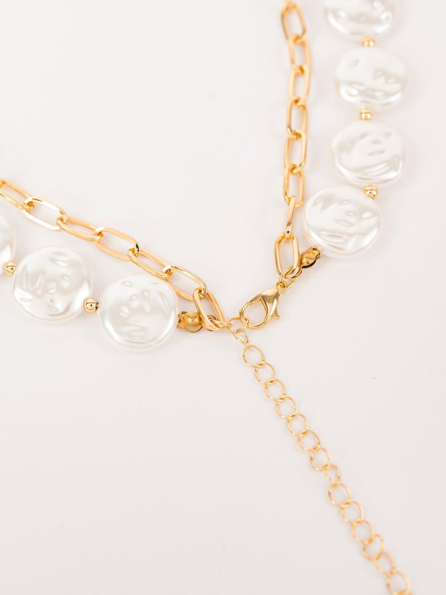 Hanging Pearl Charm Necklace
