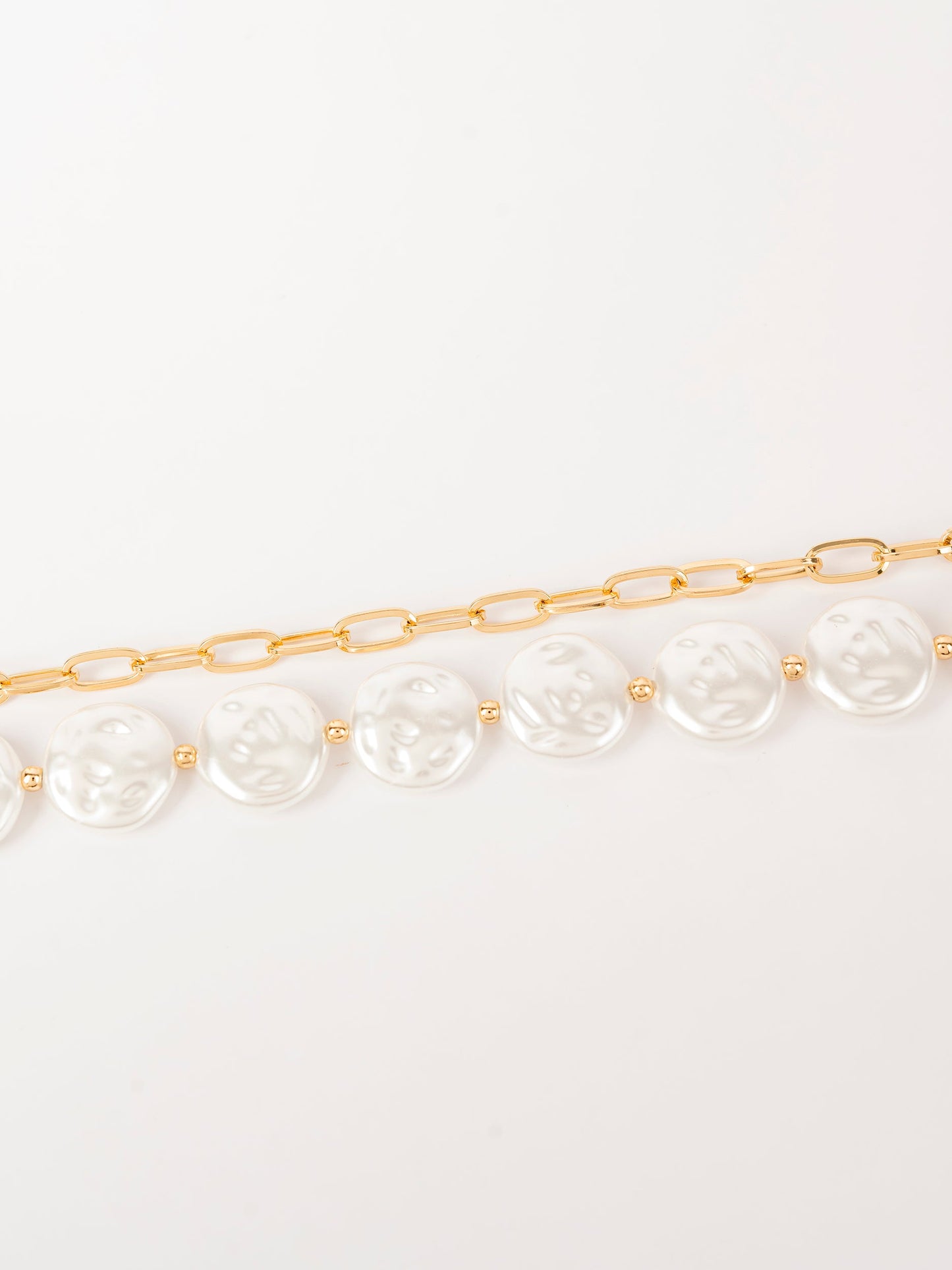 Hanging Pearl Charm Necklace