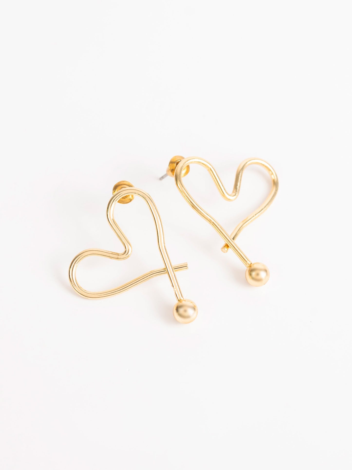 Abstract Heart Earrings
