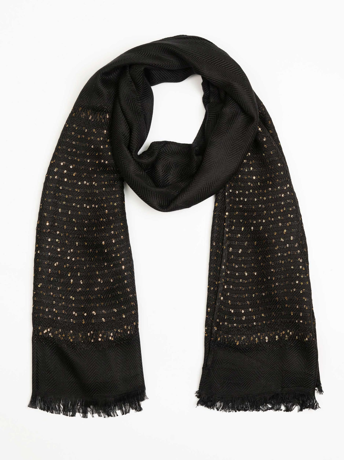 Sequined Woolen Shawl