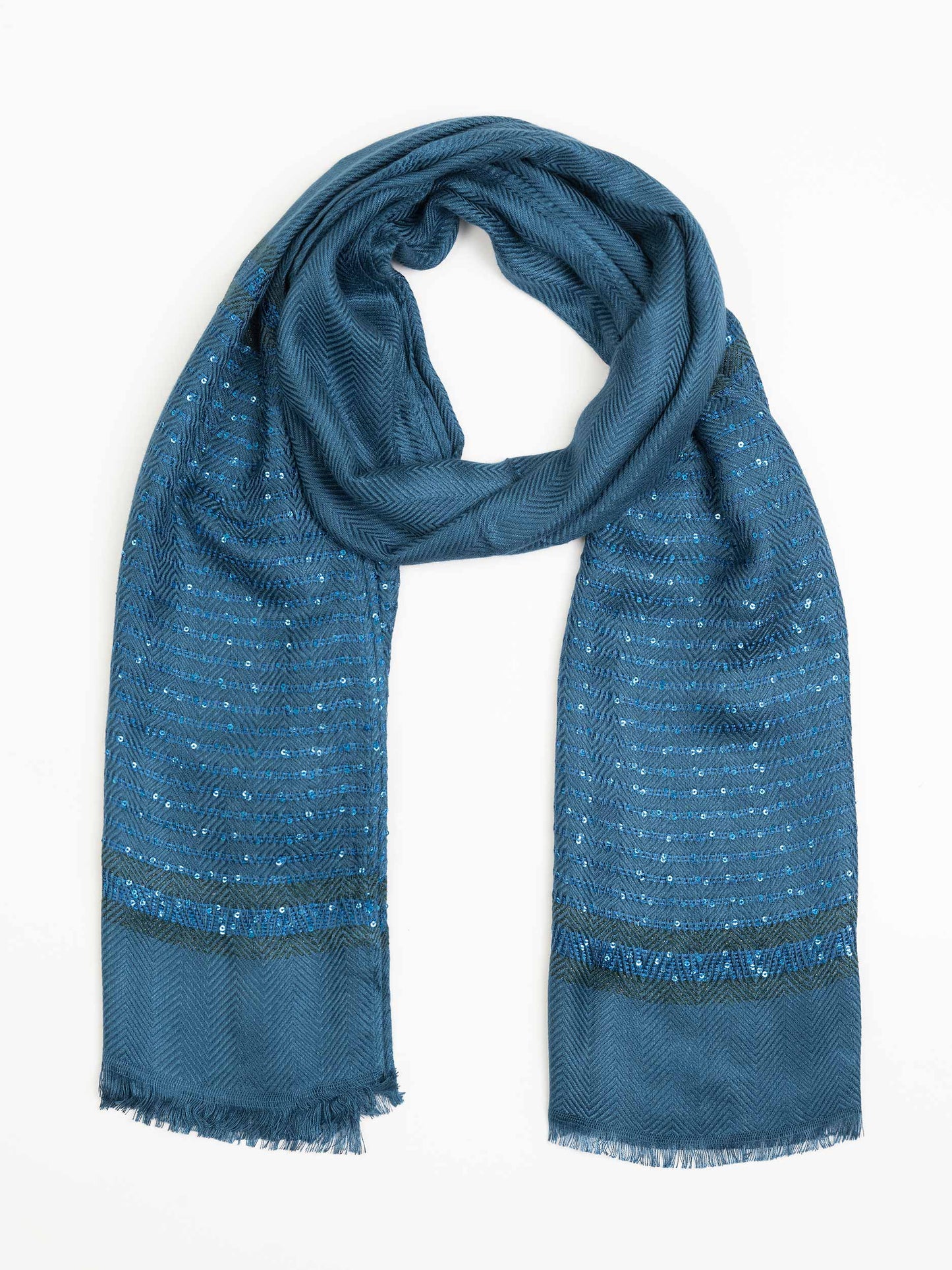 Sequined Woolen Shawl