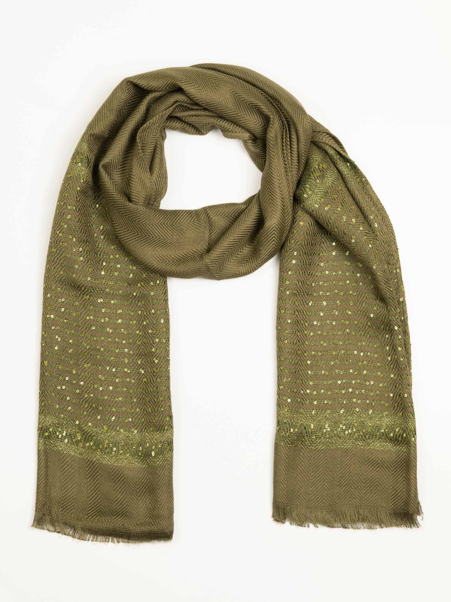 Sequined Woolen Shawl