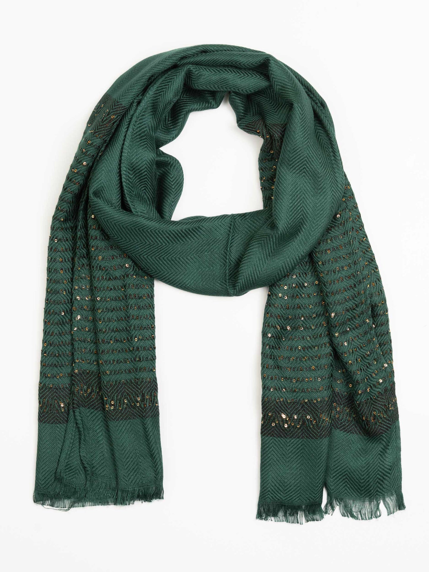 Sequined Woolen Shawl