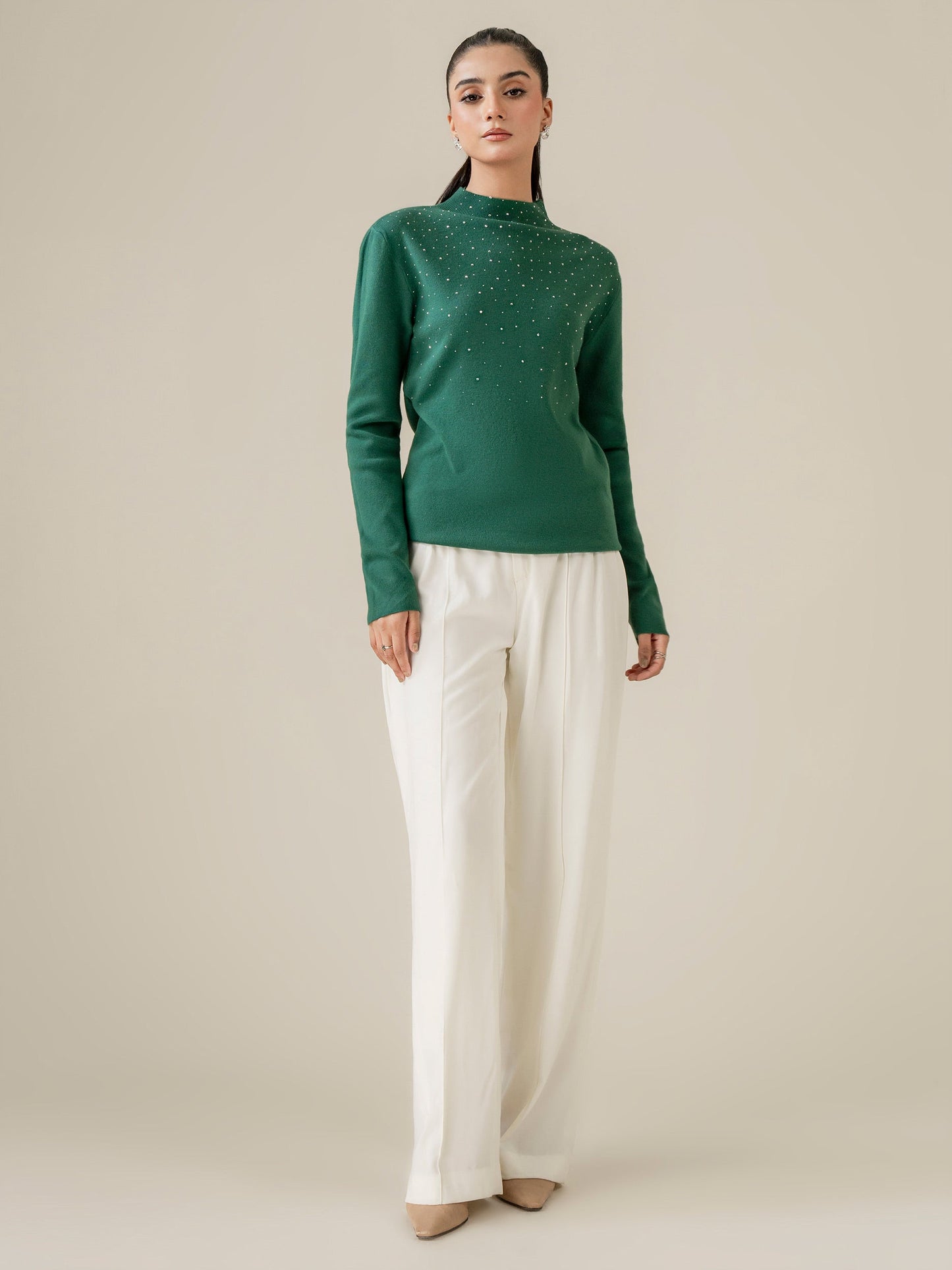 Embellished Woolen Sweater