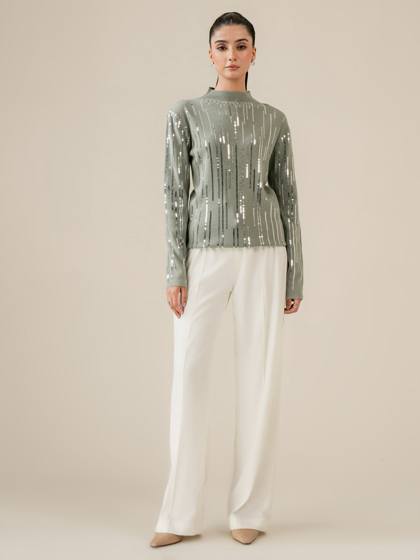 Embellished Woolen Sweater