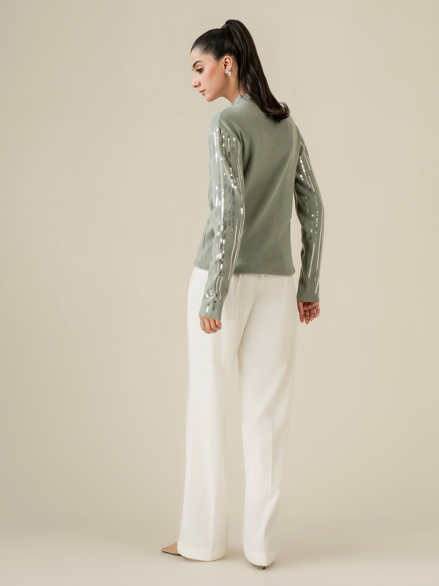 Embellished Woolen Sweater
