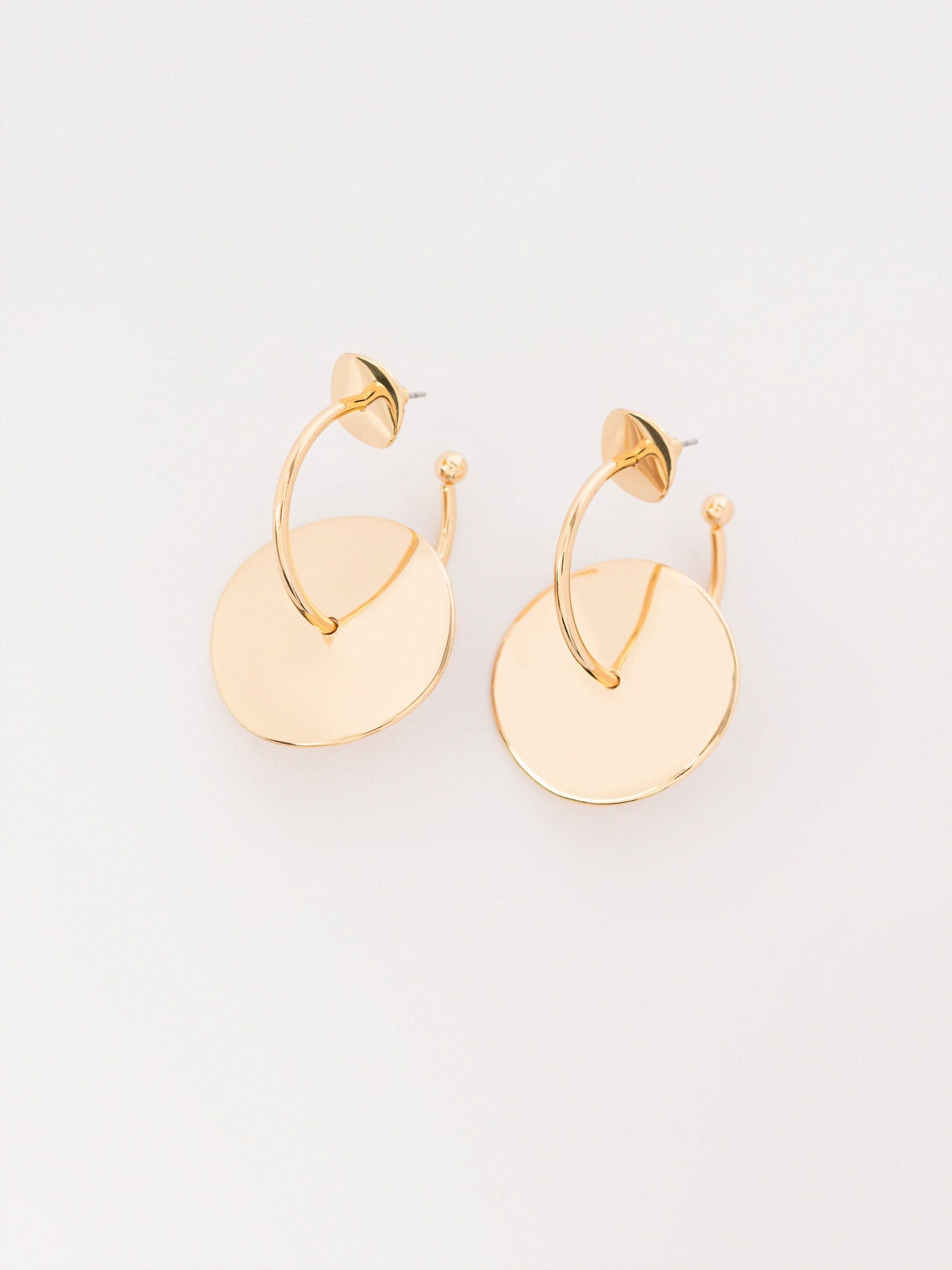 Hoop Disc Earrings