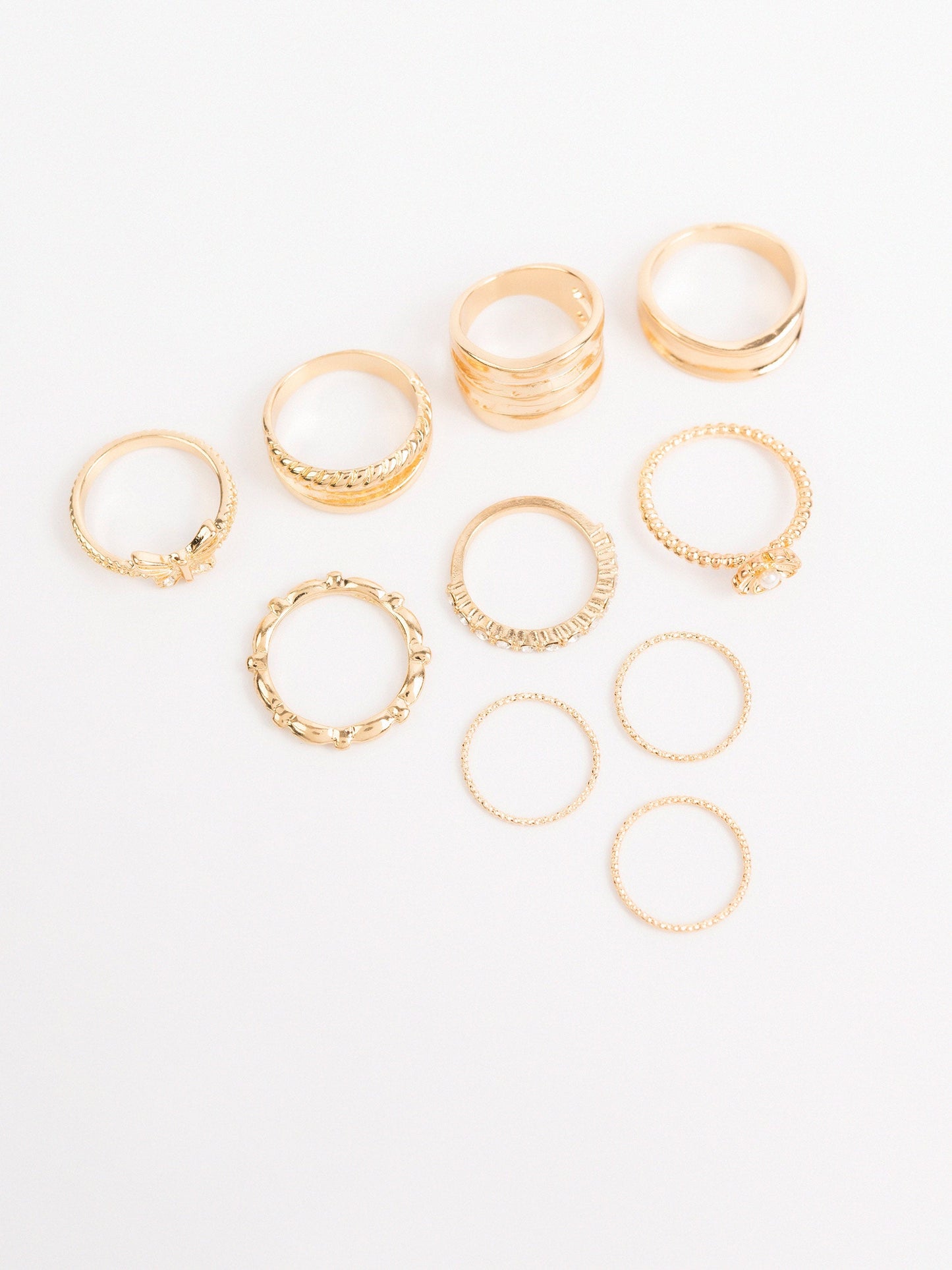 Triple Layered Ring Set