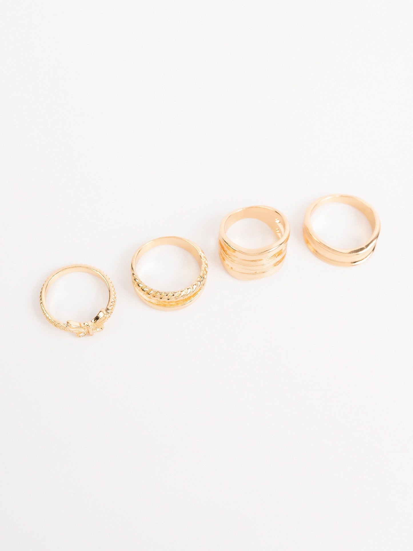 Triple Layered Ring Set