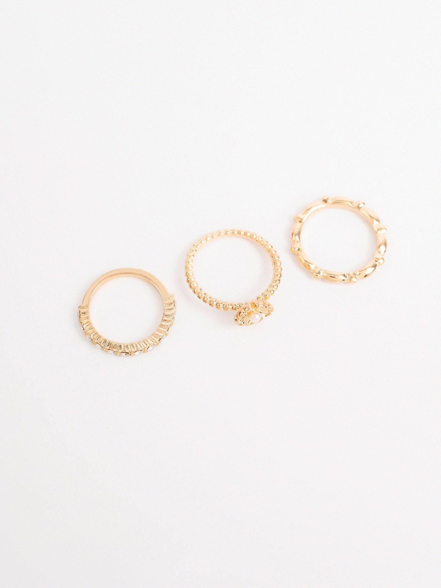 Triple Layered Ring Set