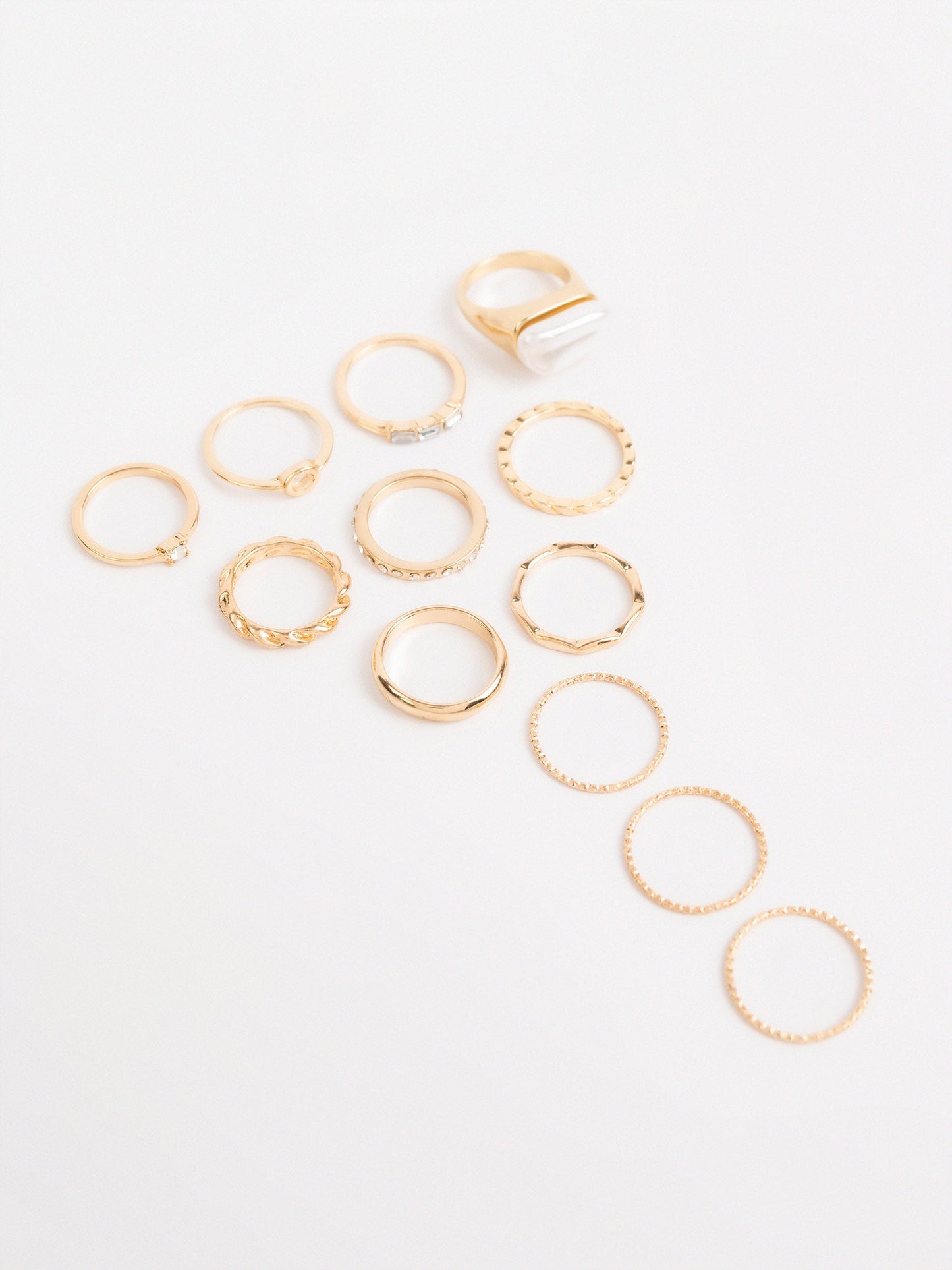 Chunky Stone Ring Set