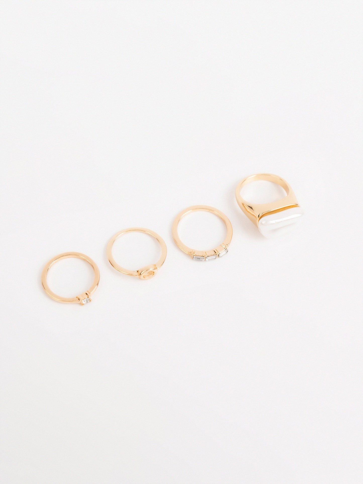 Chunky Stone Ring Set