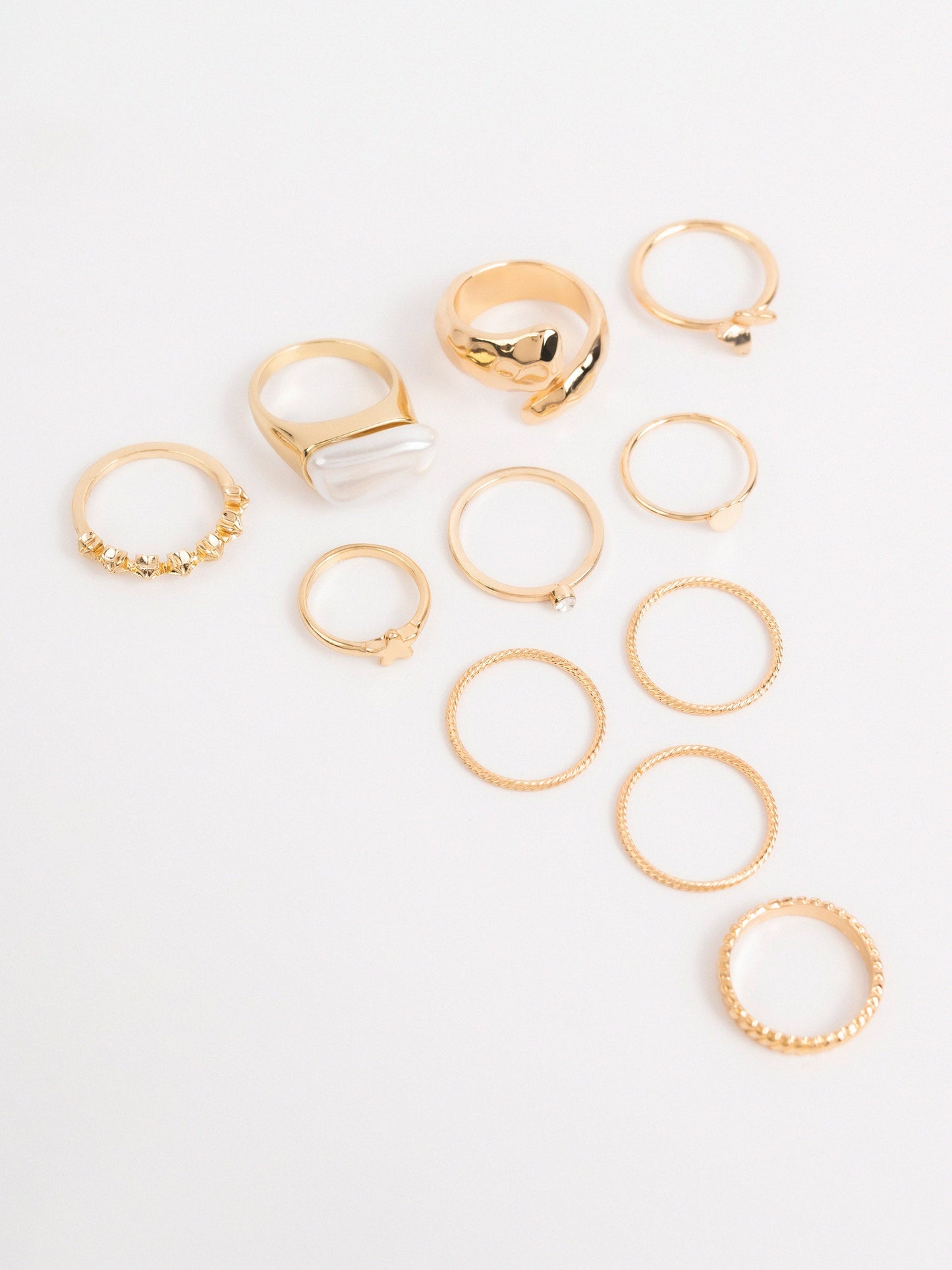 Hammered Ring Set
