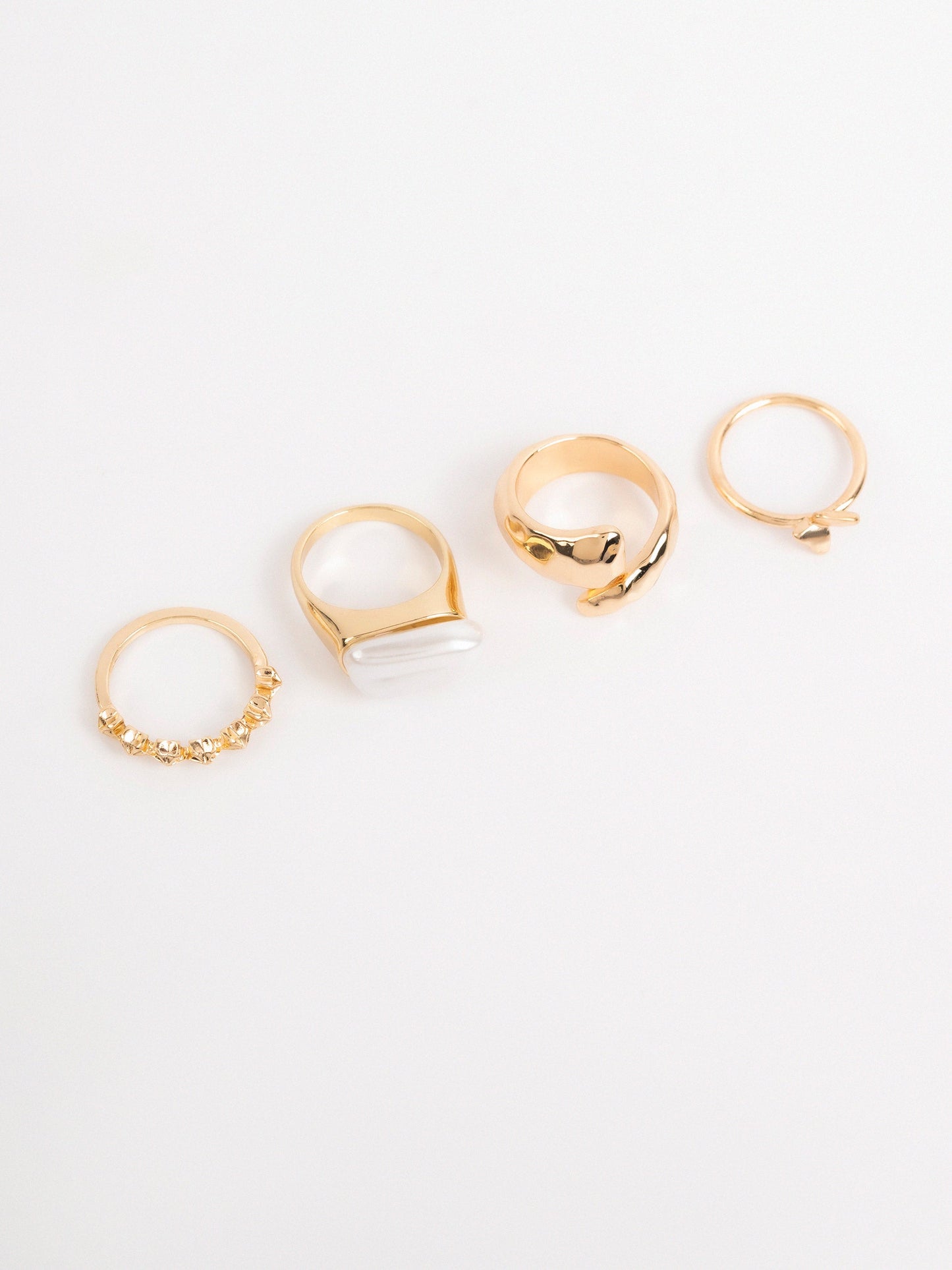 Hammered Ring Set