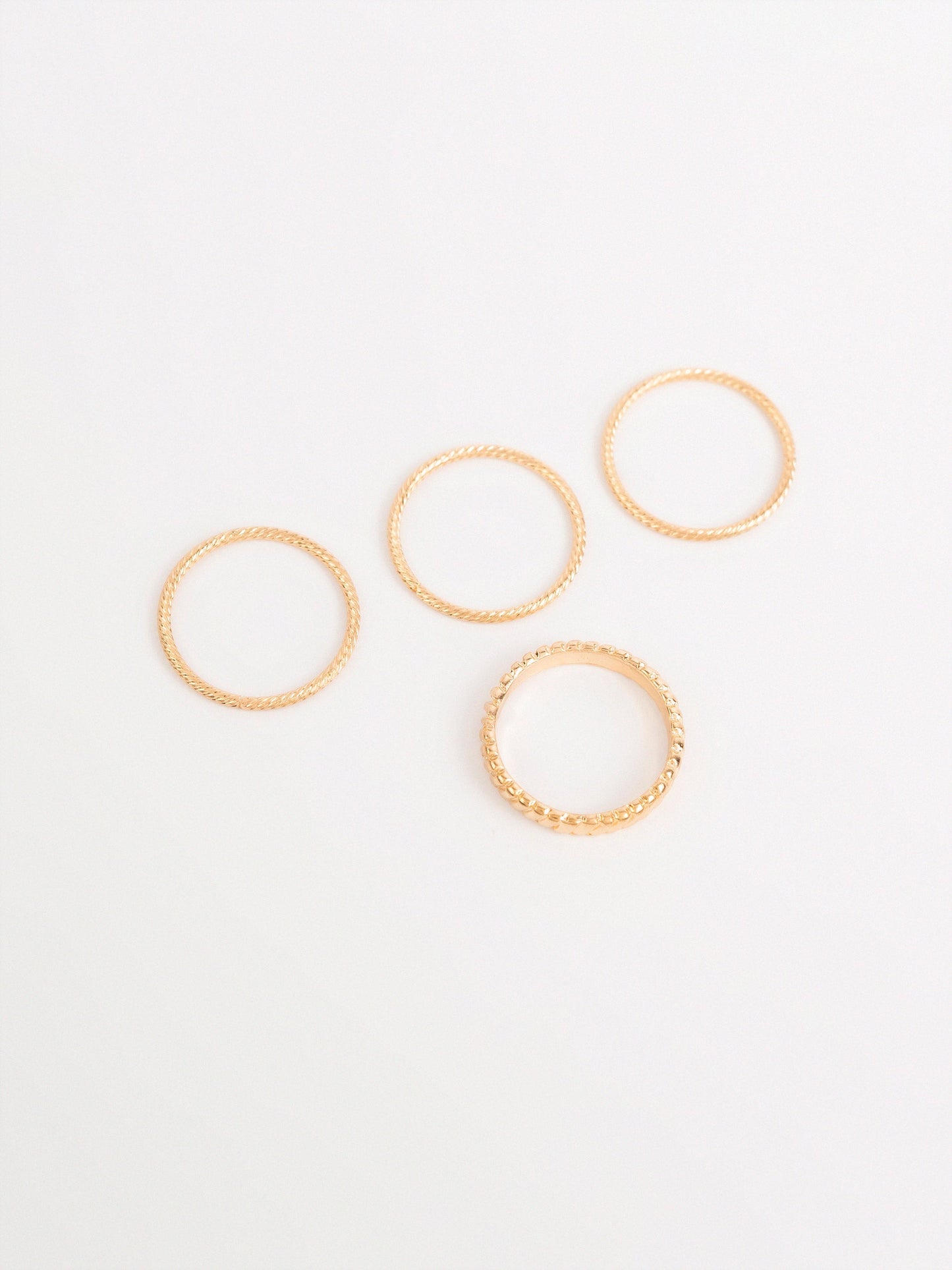 Hammered Ring Set