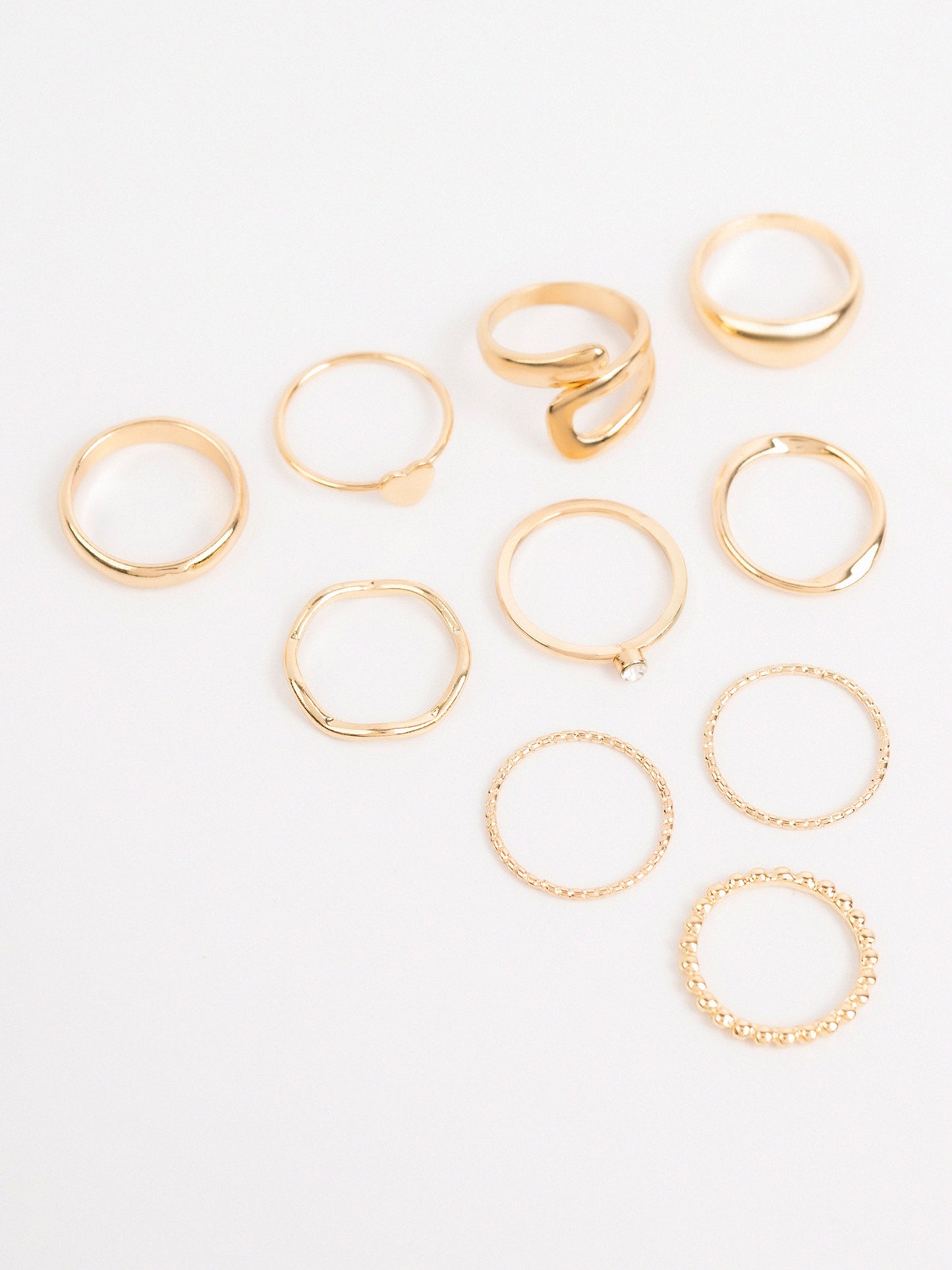 Asymmetric Band Ring Set
