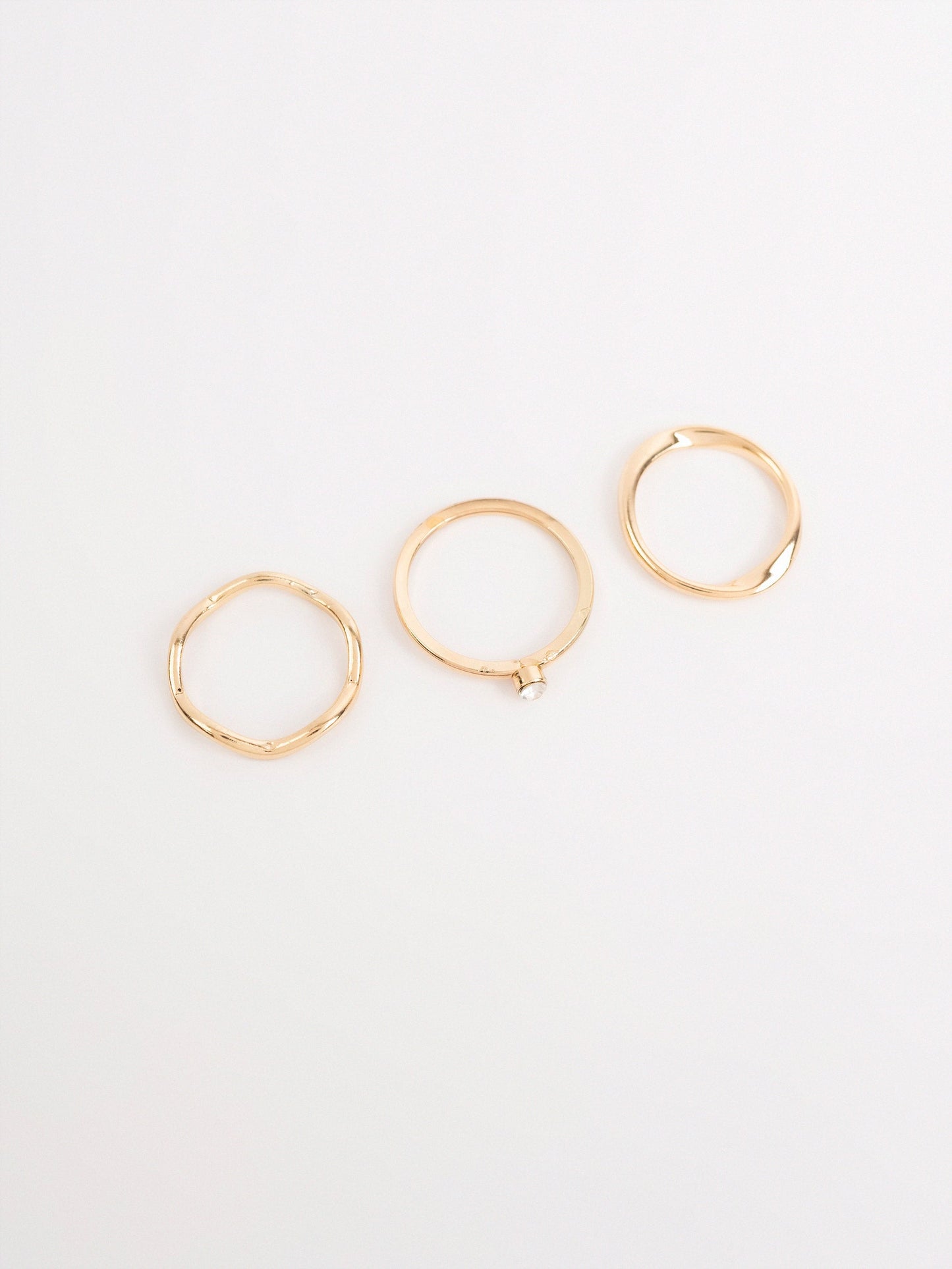 Asymmetric Band Ring Set