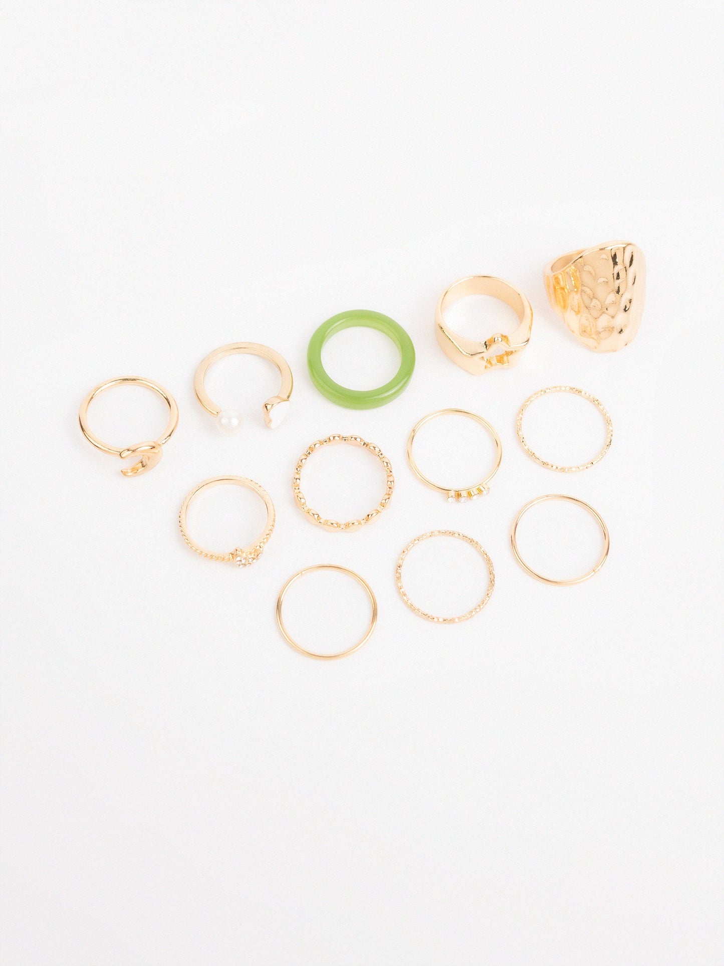Hammered Ring Set