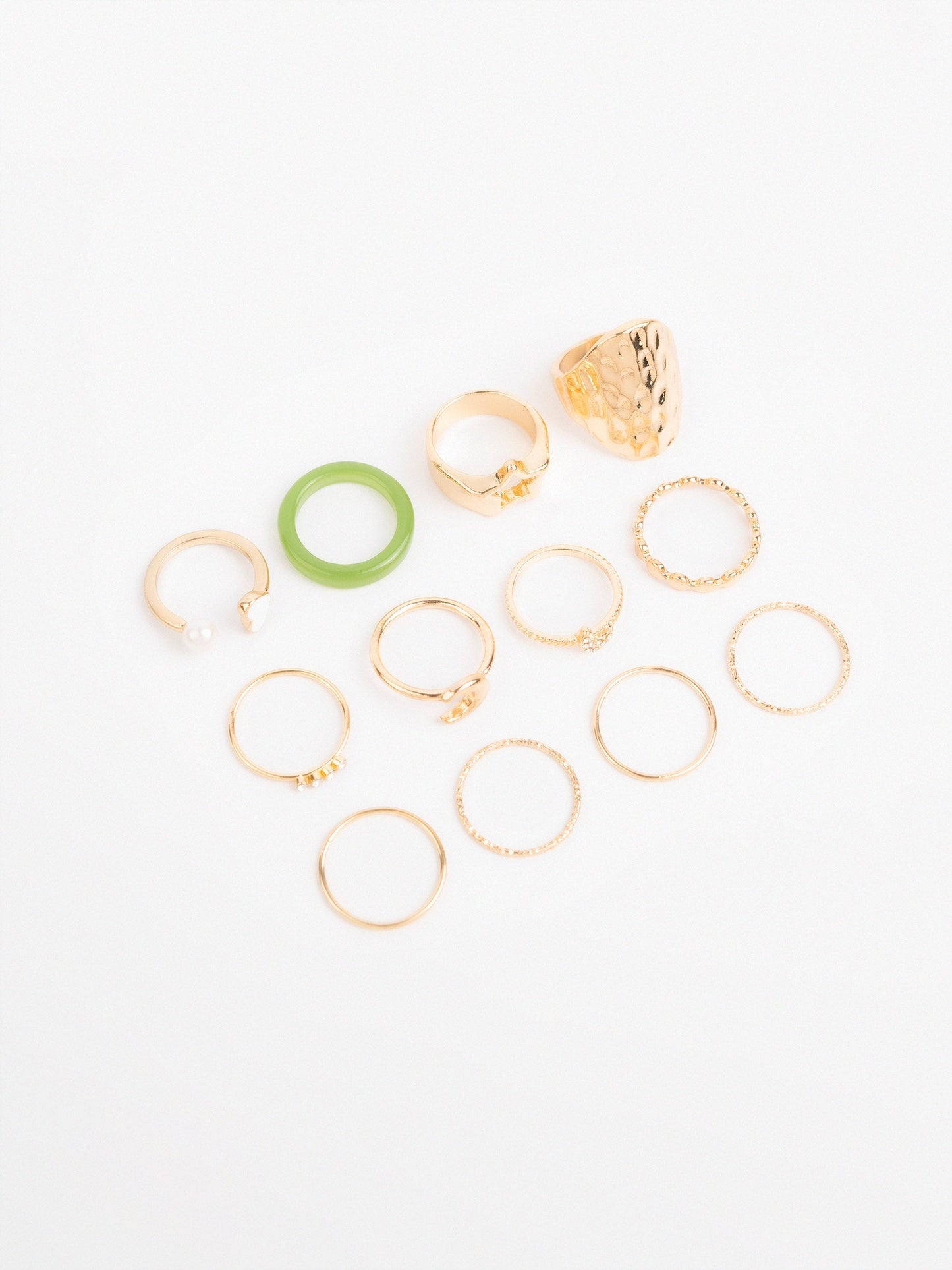 Hammered Ring Set