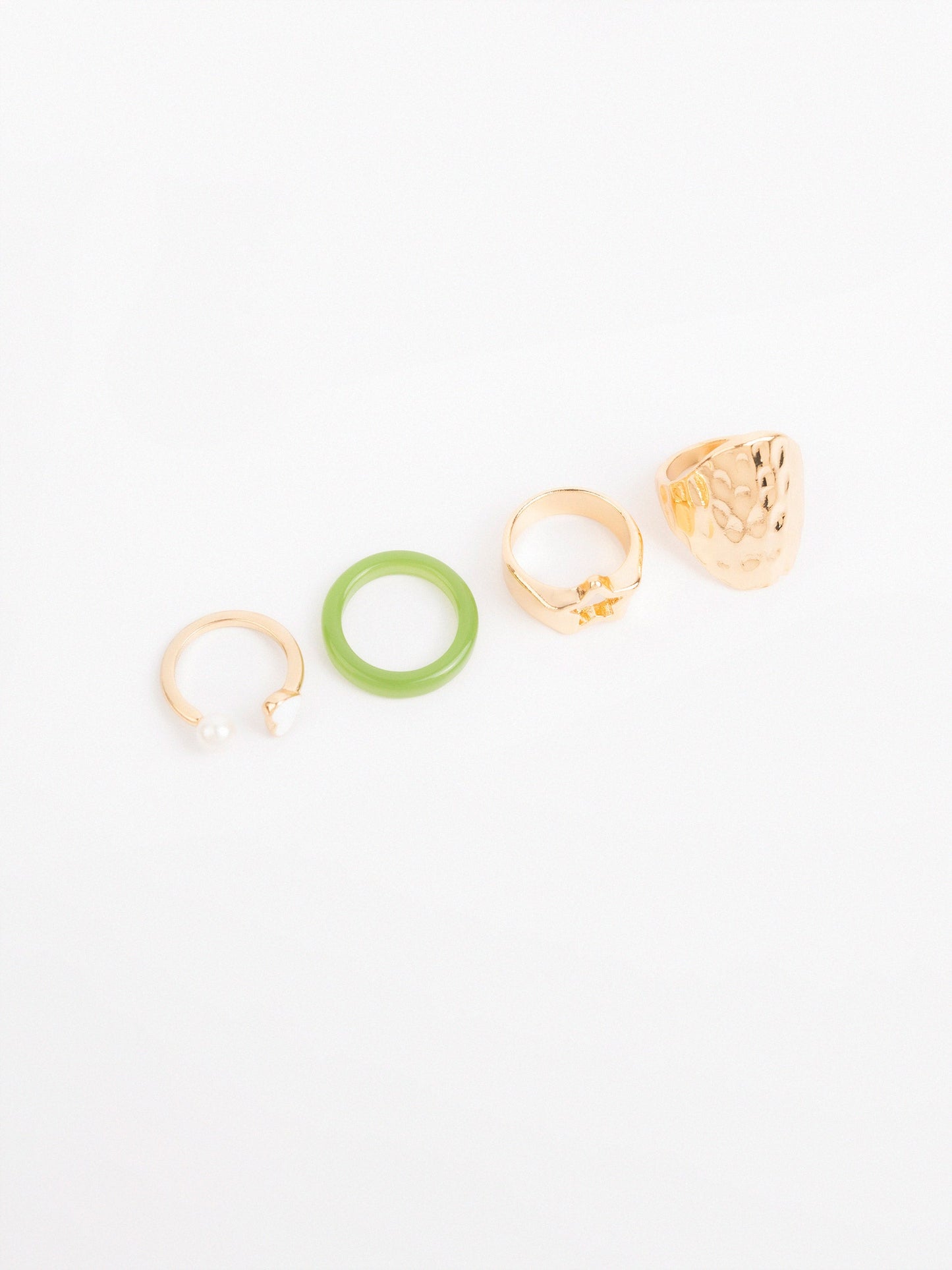 Hammered Ring Set