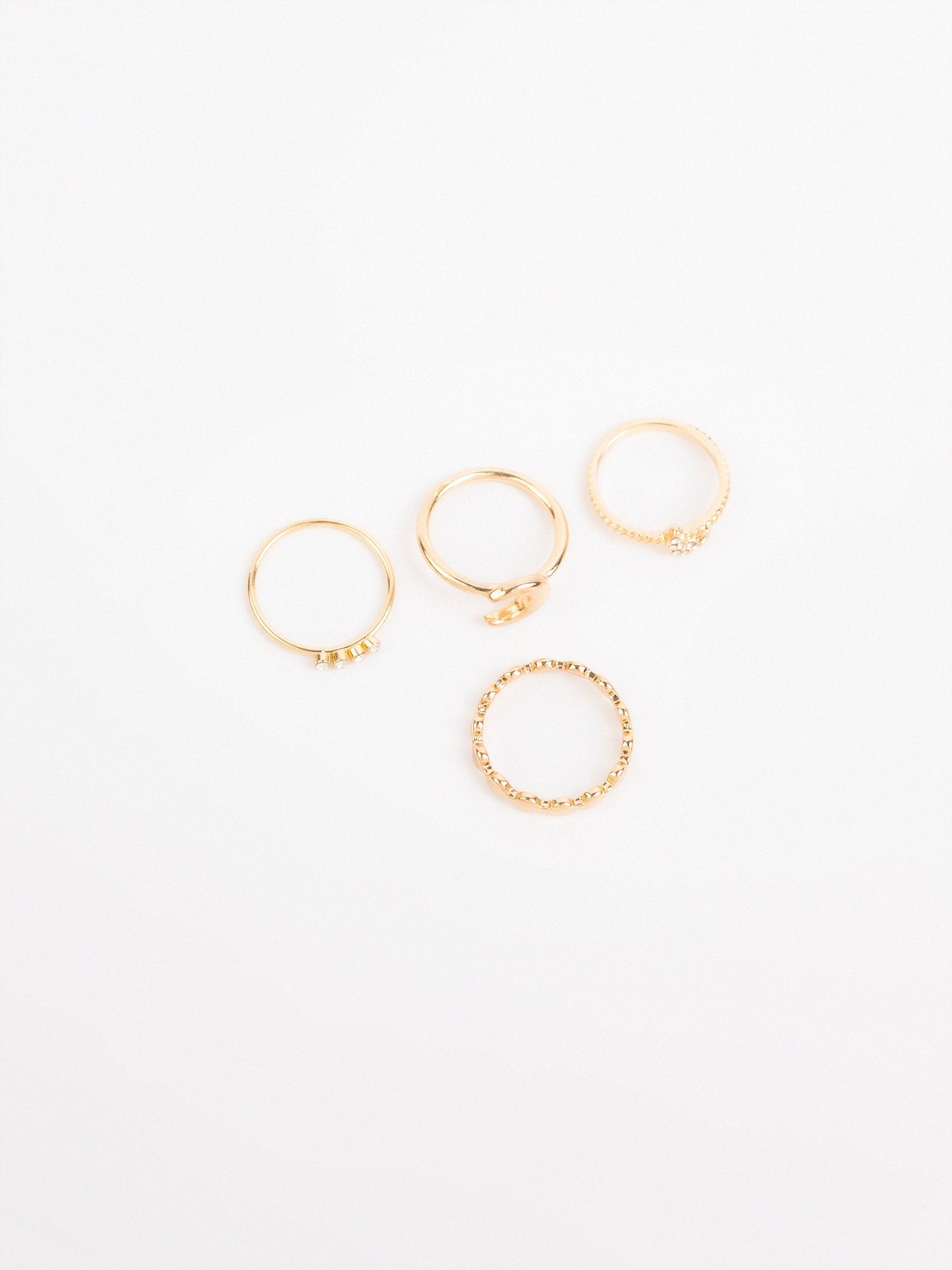 Hammered Ring Set