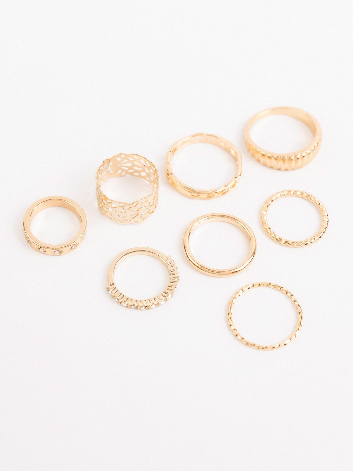 Laser Cut Band Ring Set