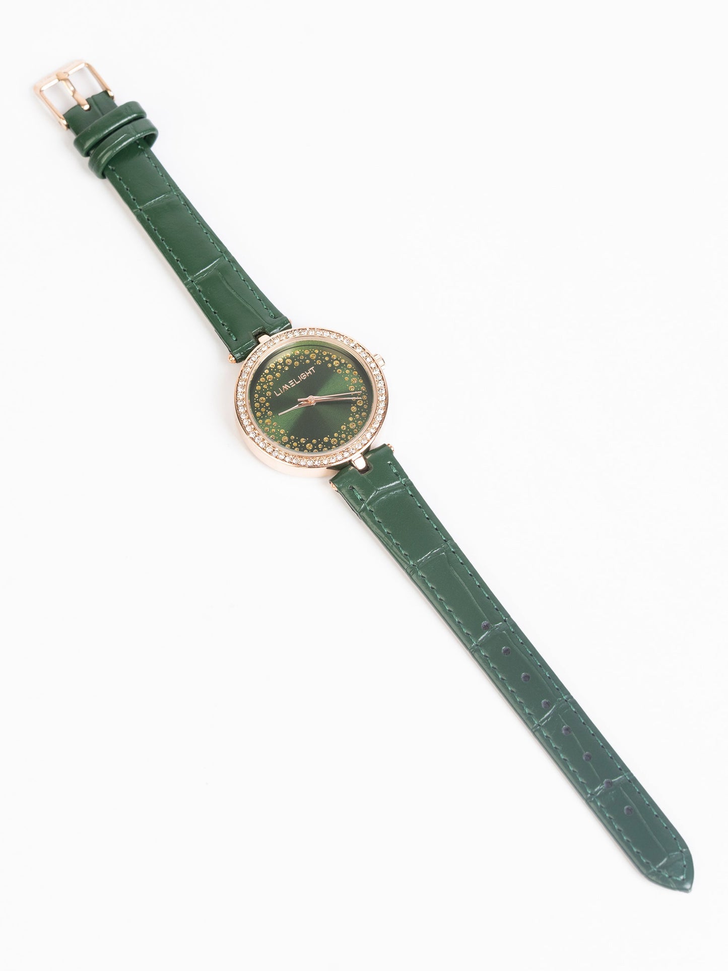 Rhinestone Embellished Watch