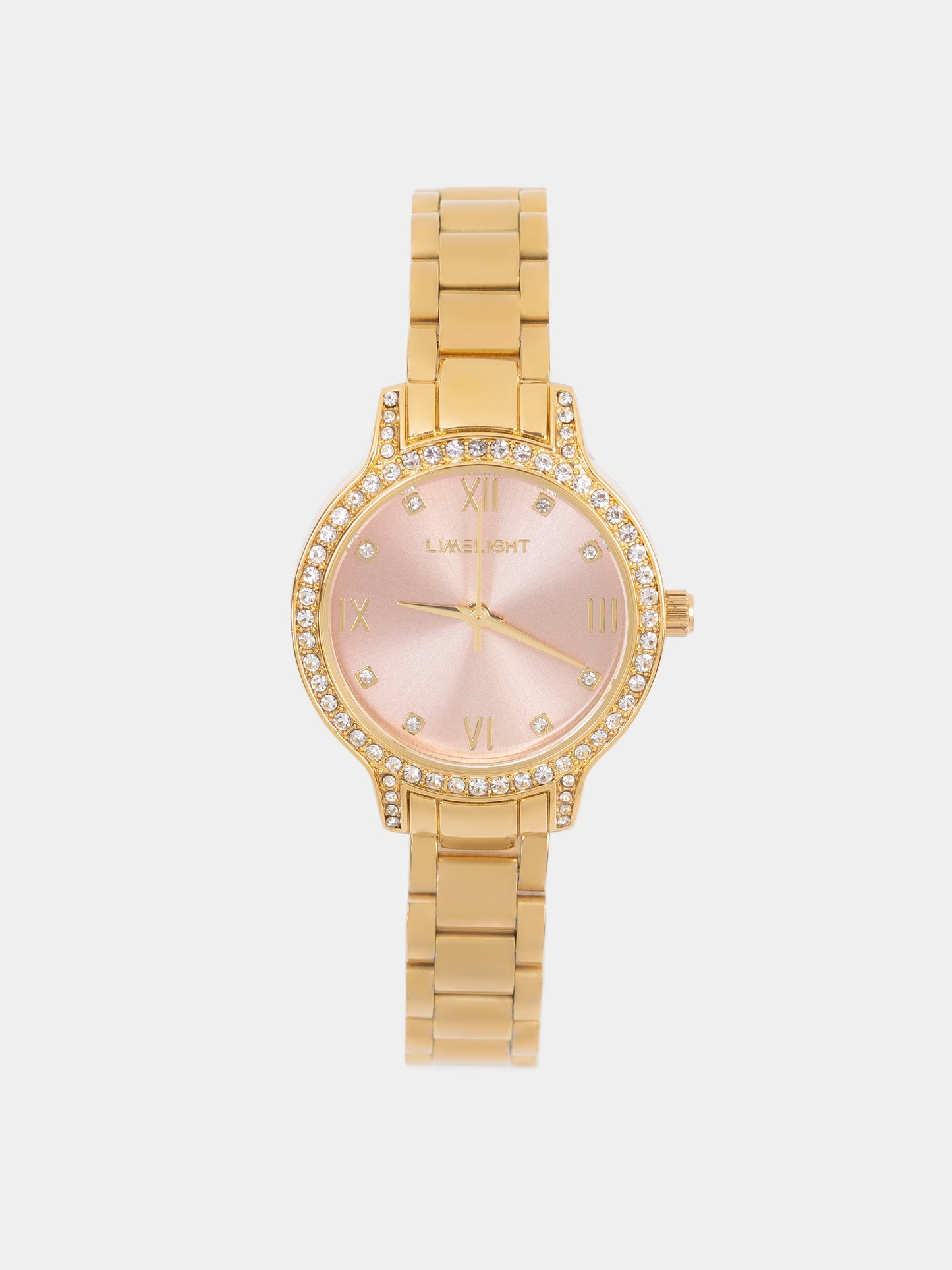 Rhinestone Round Watch