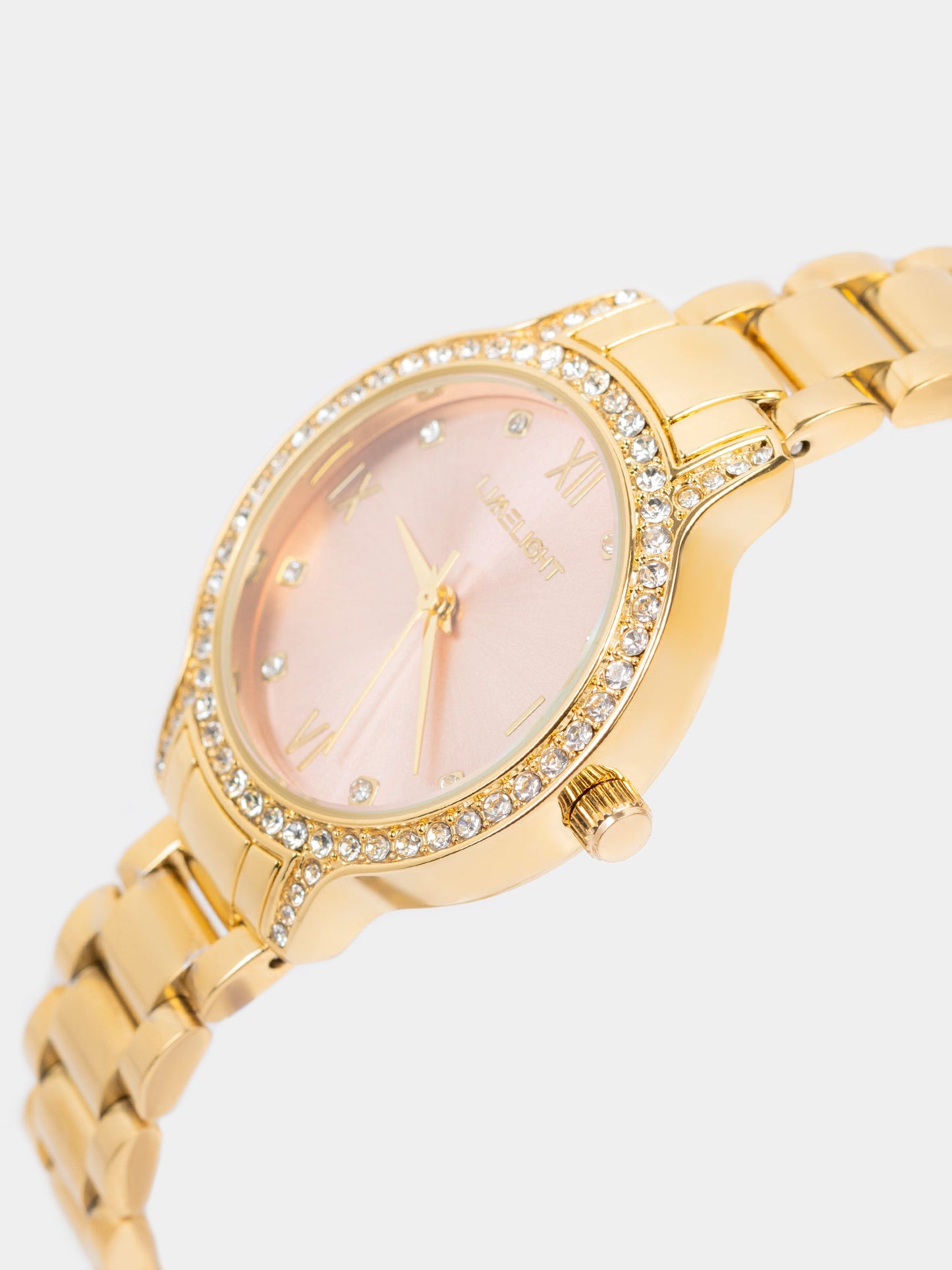 Rhinestone Round Watch